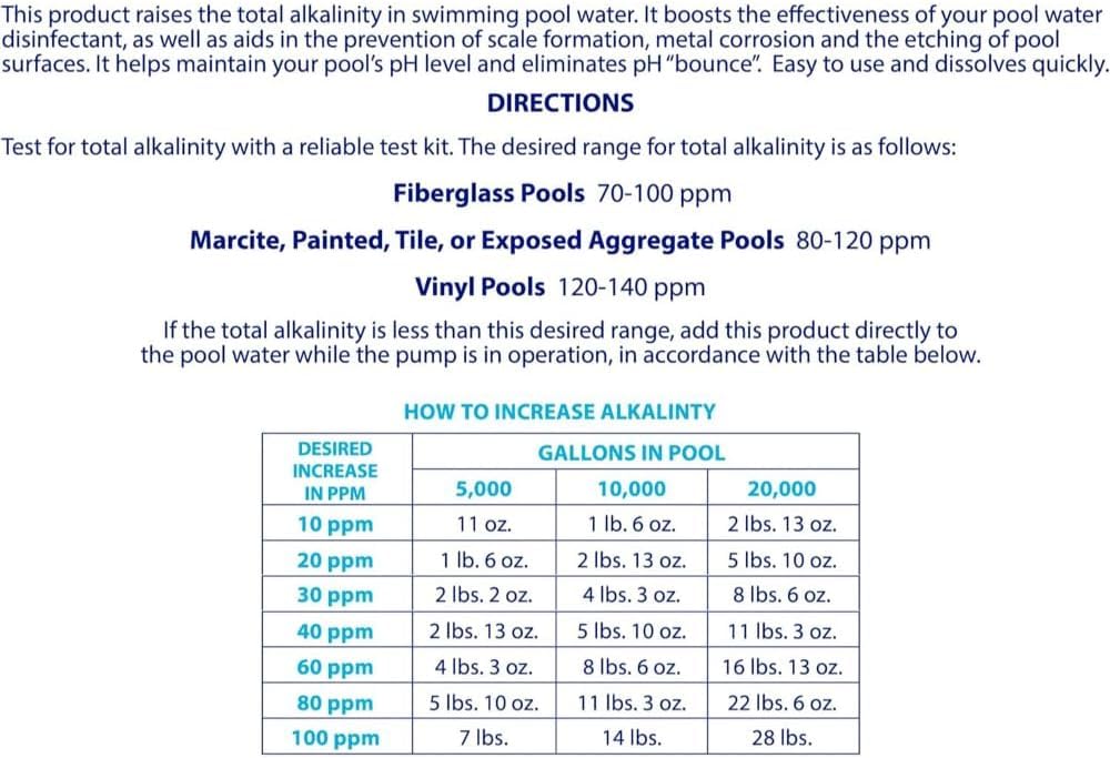 Robelle 10-Pounds Premium Pool Alkalinity Increaser - 100% Sodium Bicarbonate for Swimming Pools & Spas | Made in USA | Perfect for Balancing pH Levels & Maintaining Crystal Clear Water