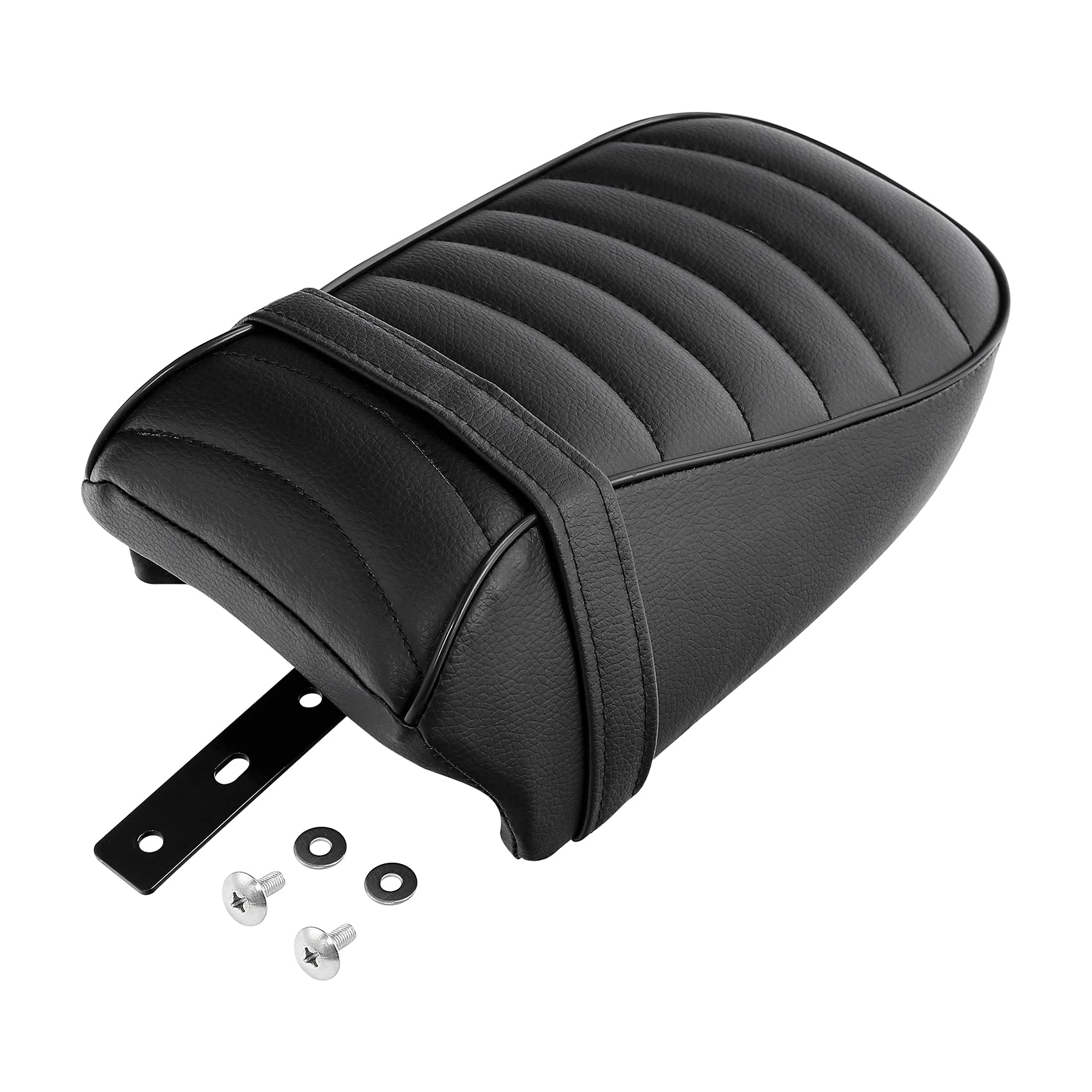 TCT-MOTORPARTS Rear Passenger Seat Pillion Pad for Harley Sportster Iron 883 XL883N (2016-2022) & Iron 1200 XL1200NS (2018-2022) - Black Comfort Cushion for Two-Up Riding, Long Distance Cruising and Weekend Getaways