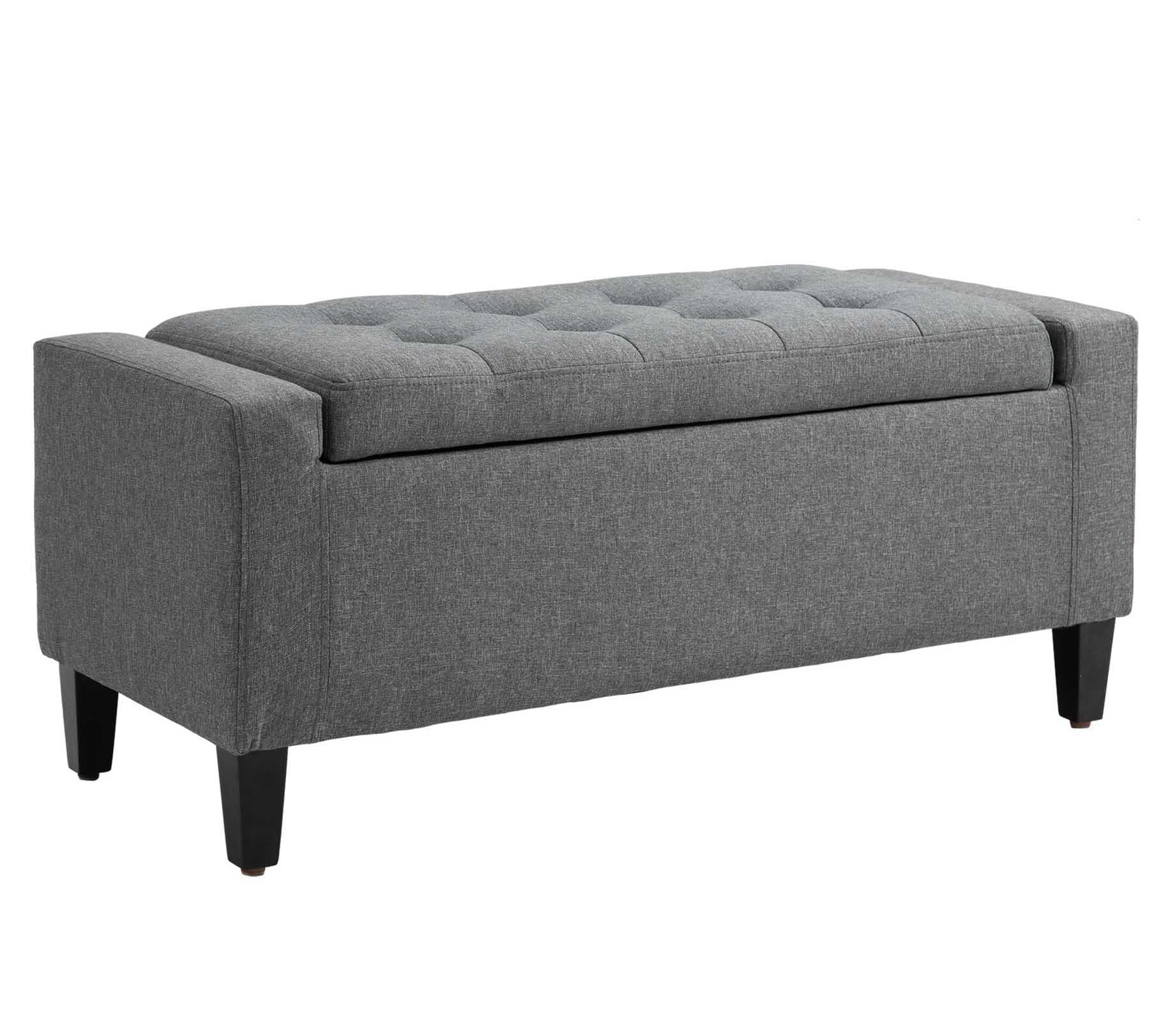 Rellionset Large Storage Ottoman Bench - Multi-Functional Footrest Stool with Spacious Storage, Pouf Ottoman for Living Room, Bedroom & Entryway