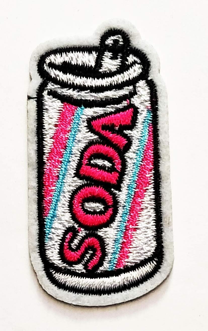 Premium Embroidered Iron-On Patches for Jackets & T-Shirts - Canned Soda, Movie & Cartoon Designs - DIY Costume & Fashion Accessories for Kids & Adults - Perfect for Denim, Backpacks & DIY Crafts