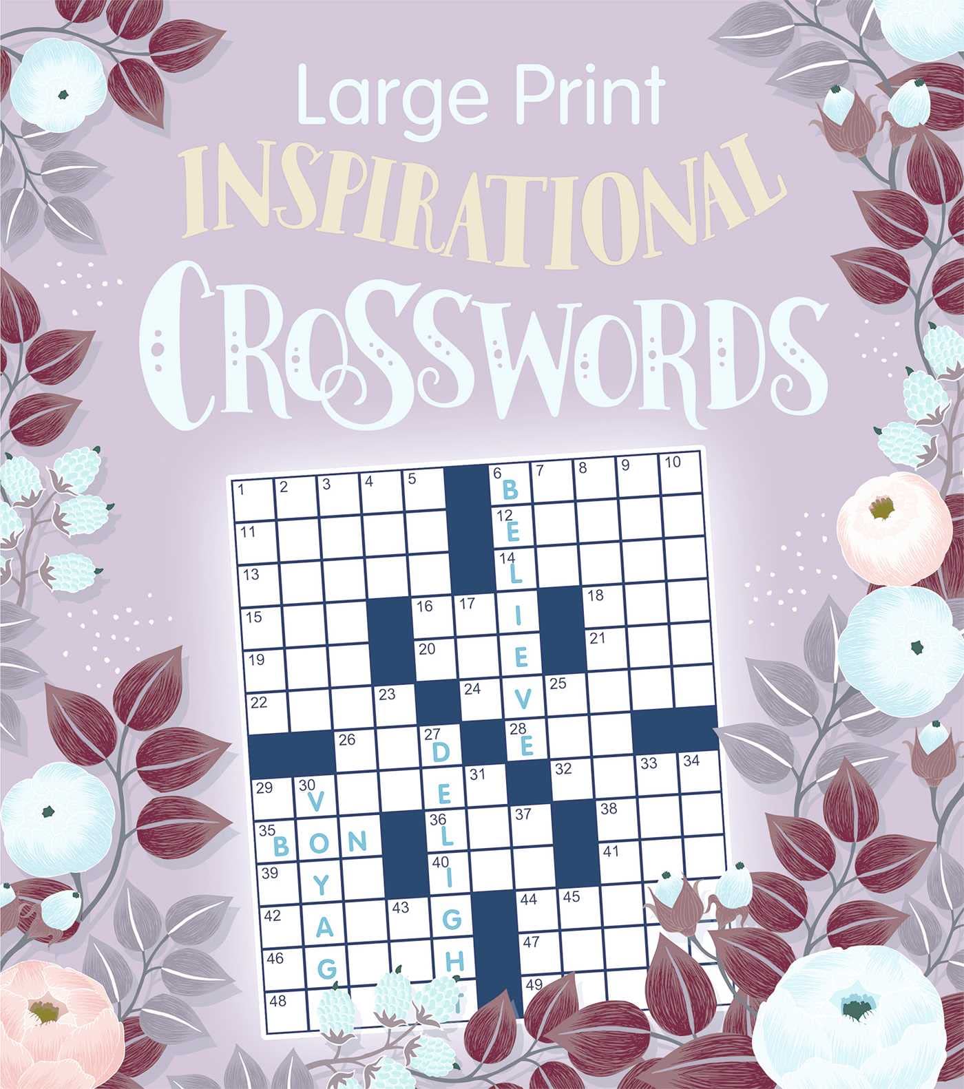 Large Print Inspirational Crossword Puzzle Books for Adults - Easy-to-Read Word Games for Seniors & Visually Impaired - Perfect for Relaxation, Travel & Brain Exercise