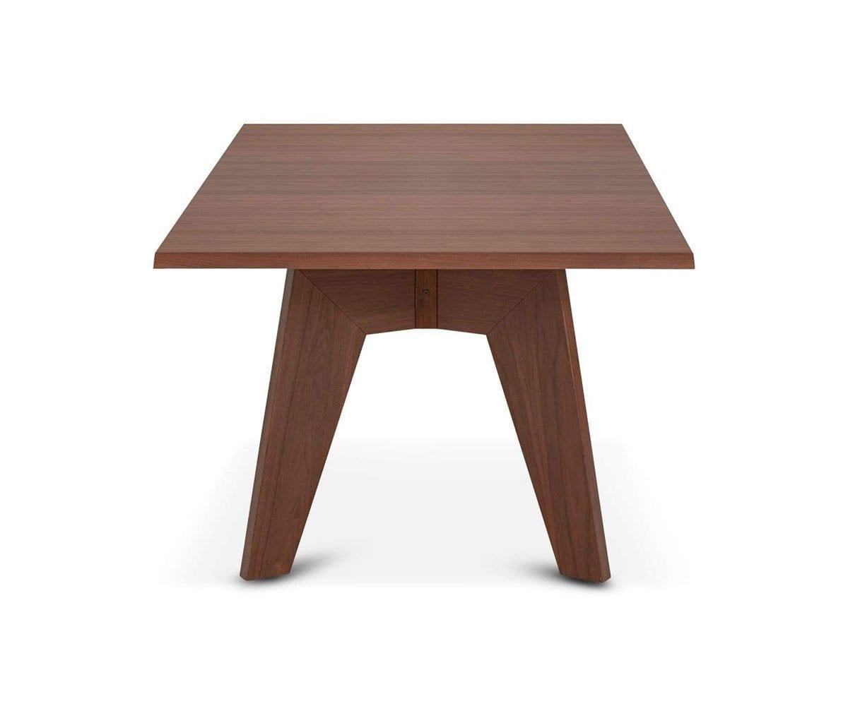 Randers Rectangular Extension Dining Table - Solid Walnut Wood for Modern & Farmhouse Home Decor - Perfect for Family Gatherings & Dinner Parties