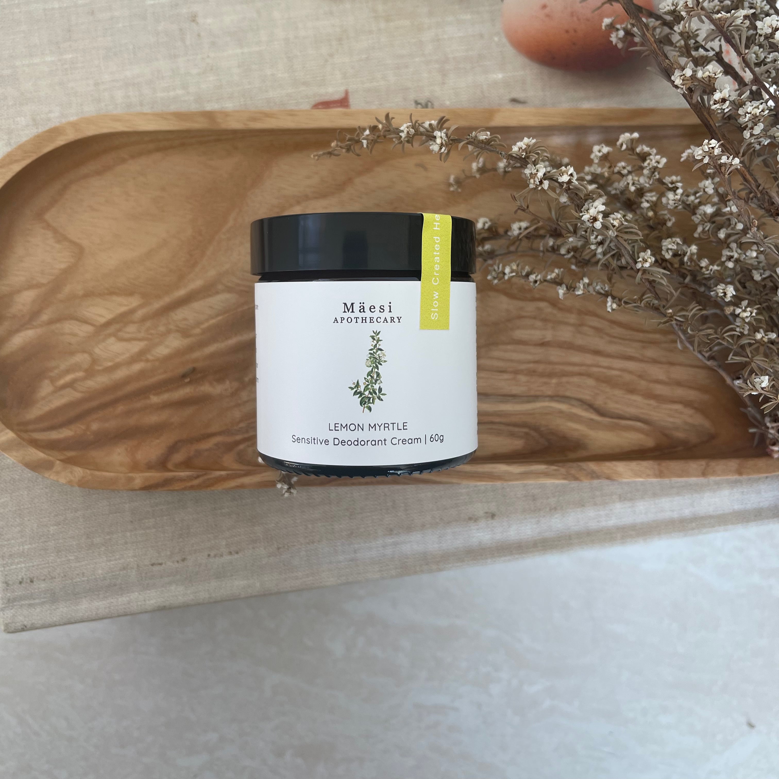 Natural Sensitive Skin Deodorant with Lemon Myrtle - Aluminum-Free, Gentle Formula for Women & Men - Perfect for Daily Use, Gym & Outdoor Activities