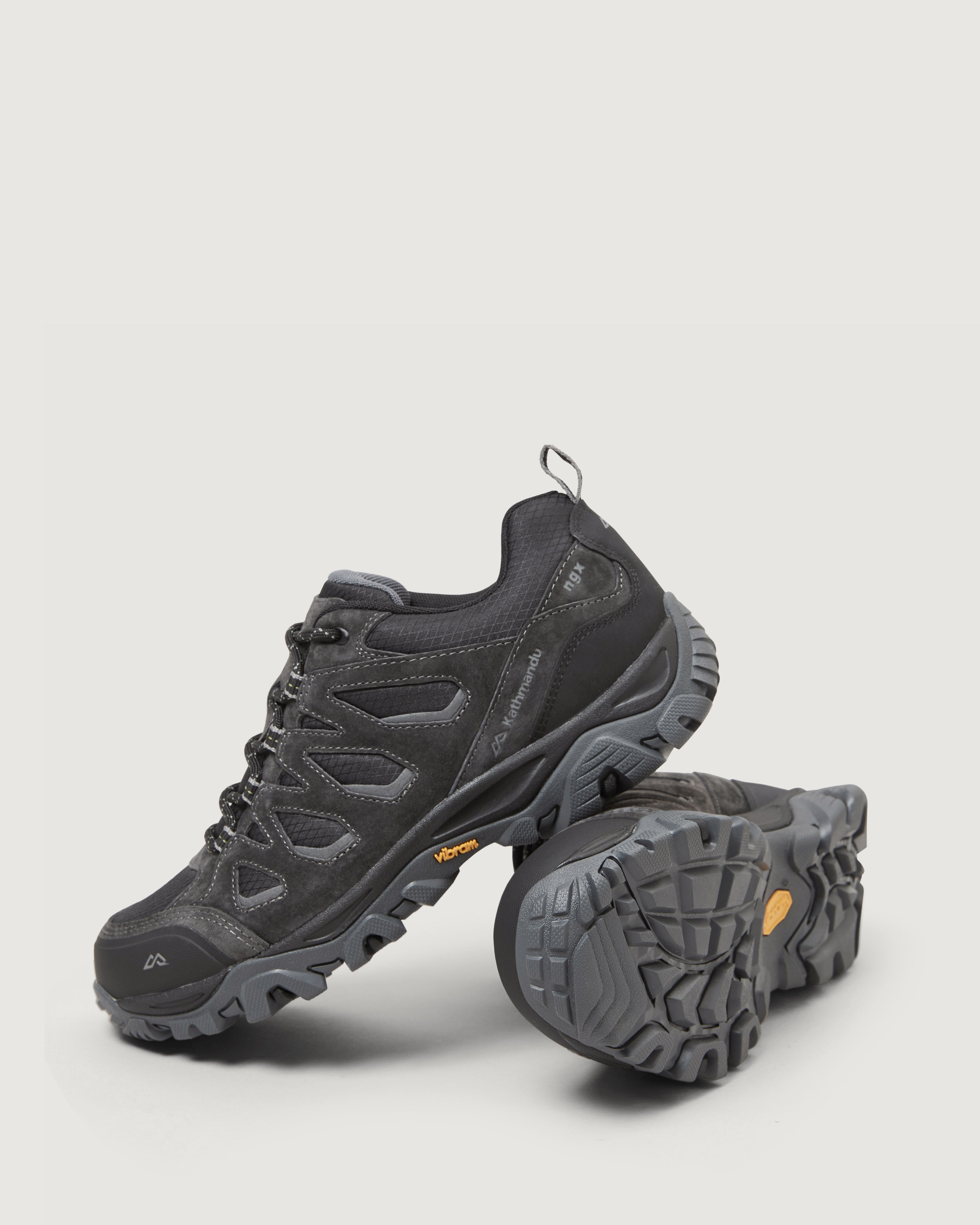 Waterproof Hiking Shoes for Men - Mornington Outdoor Trekking Boots in Black/Black Sea | Perfect for Mountain Climbing, Trail Running & Camping Adventures