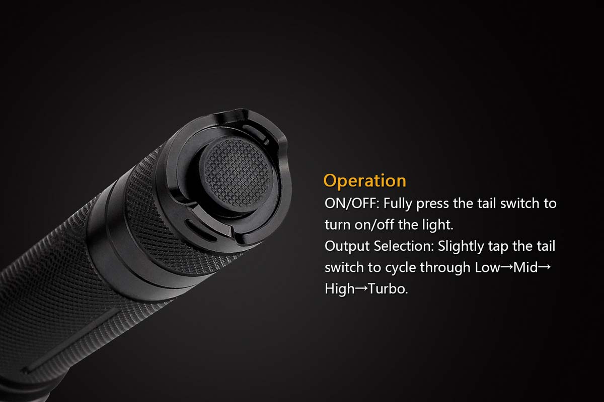 Fenix E20 Flashlight - High-Powered LED Tactical Light for Camping, Hiking & Emergency Use