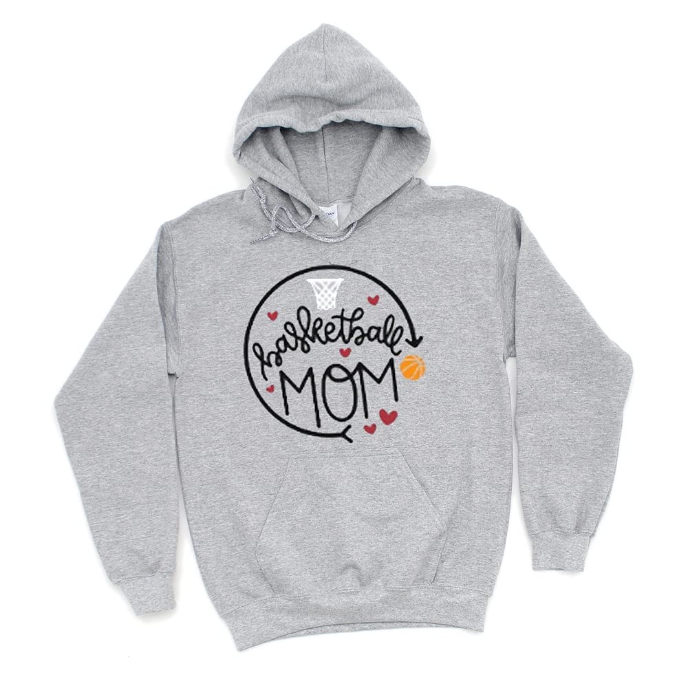 Basketball Mom Hoodie - Comfortable Women's Pullover Sweatshirt for Sports & Casual Wear - Perfect for Games, Practices & Everyday Outfits