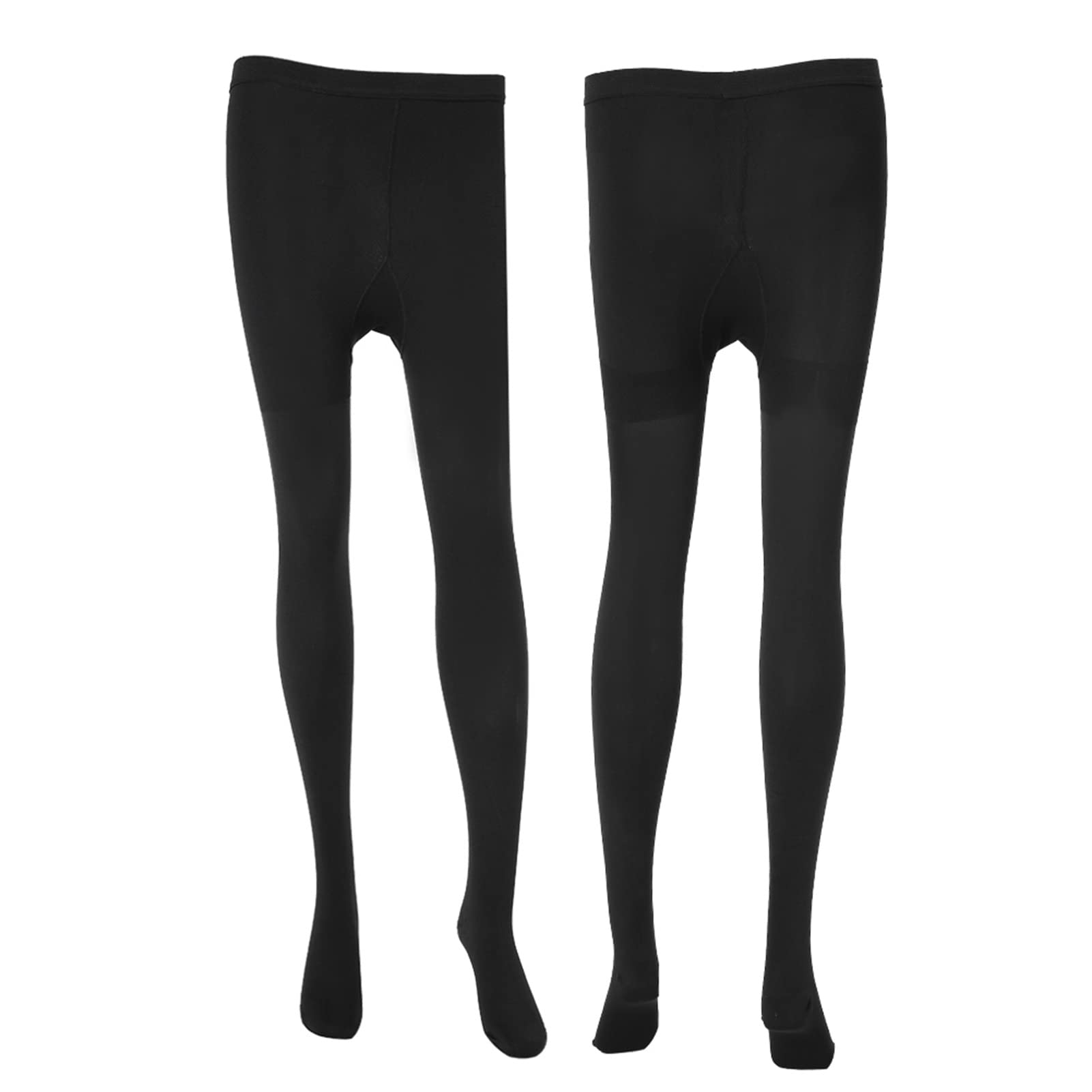 Compression Stockings for Men & Women - Plus Size Thigh High Close Toe Pantyhose Socks (XXL Black) | Pain Relief & Circulation Support | Ideal for Travel, Work & Medical Use