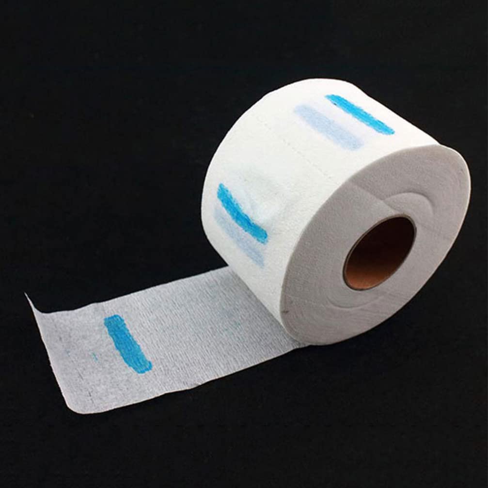 FOMIYES Salon Neck Paper - 10 Rolls Stretchy Barber Neck Strips for Hair Styling & Molding, White Disposable Scarf Paper for Hairdressers & Salons - Perfect for Haircuts, Coloring & Styling Sessions