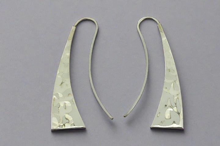 Handmade Hammered Sterling Silver Machete Earrings - Unique Dangle Earrings for Women, Boho Jewelry Gift for Outdoor Adventures & Music Festivals