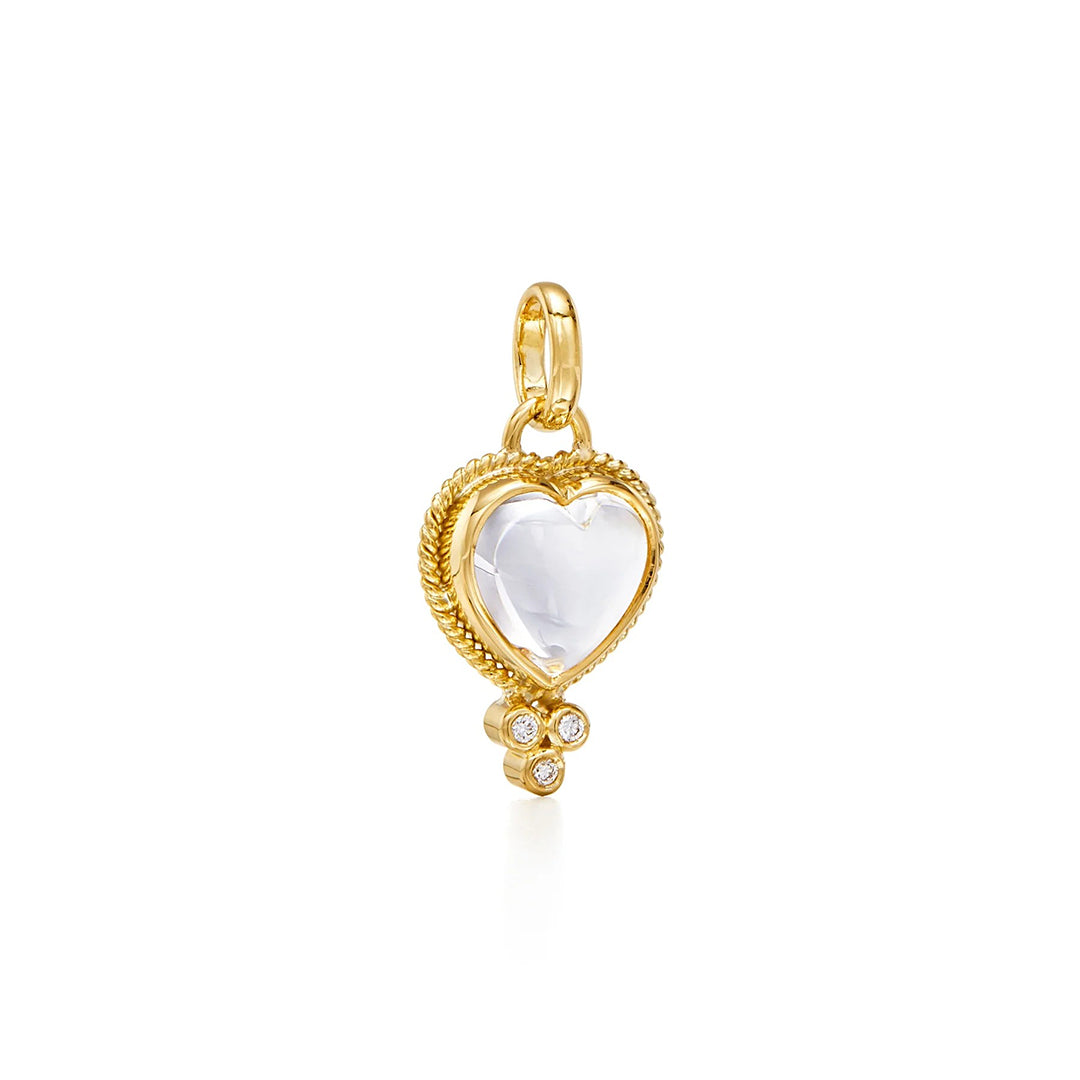 Temple St. Clair Rock Crystal Heart Pendant Necklace - 18K Gold Plated Elegant Jewelry for Women, Perfect Gift for Valentine's Day, Anniversary & Special Occasions