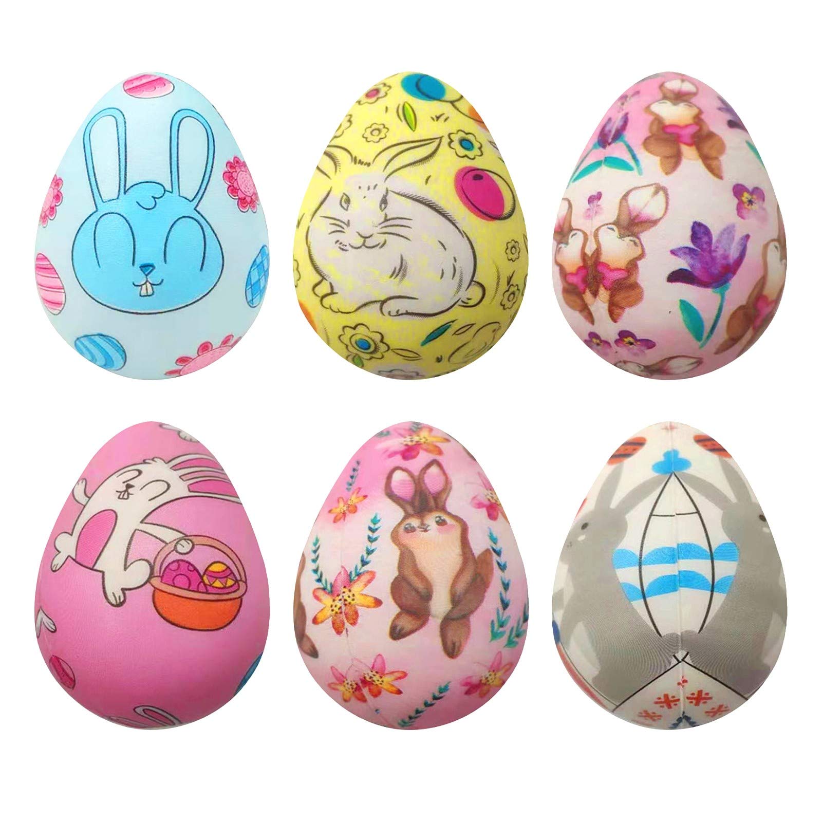 Easter Egg Decorations Set - 6PCS Slow Rebound Decompression Toys for Stress Relief, Easter Party Decor & Home Ornaments - Perfect for Easter Basket Stuffers, Classroom Activities, and Spring Home Decor