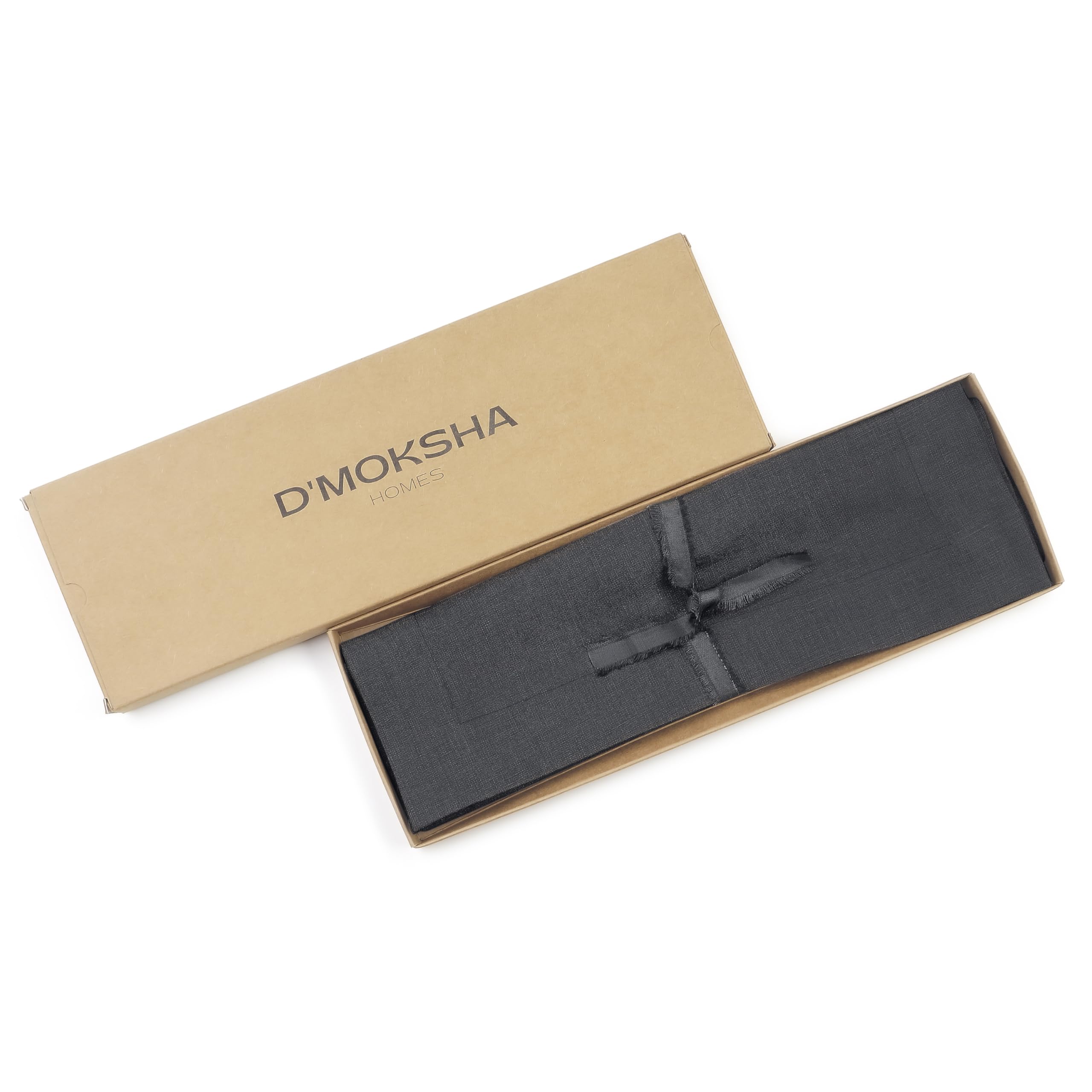 D'Moksha Homes 100% Pure Linen Placemats Set of 4 - Charcoal Grey 14x19 Inch Washable Table Mats for Dining, Easter, Thanksgiving & Everyday Use