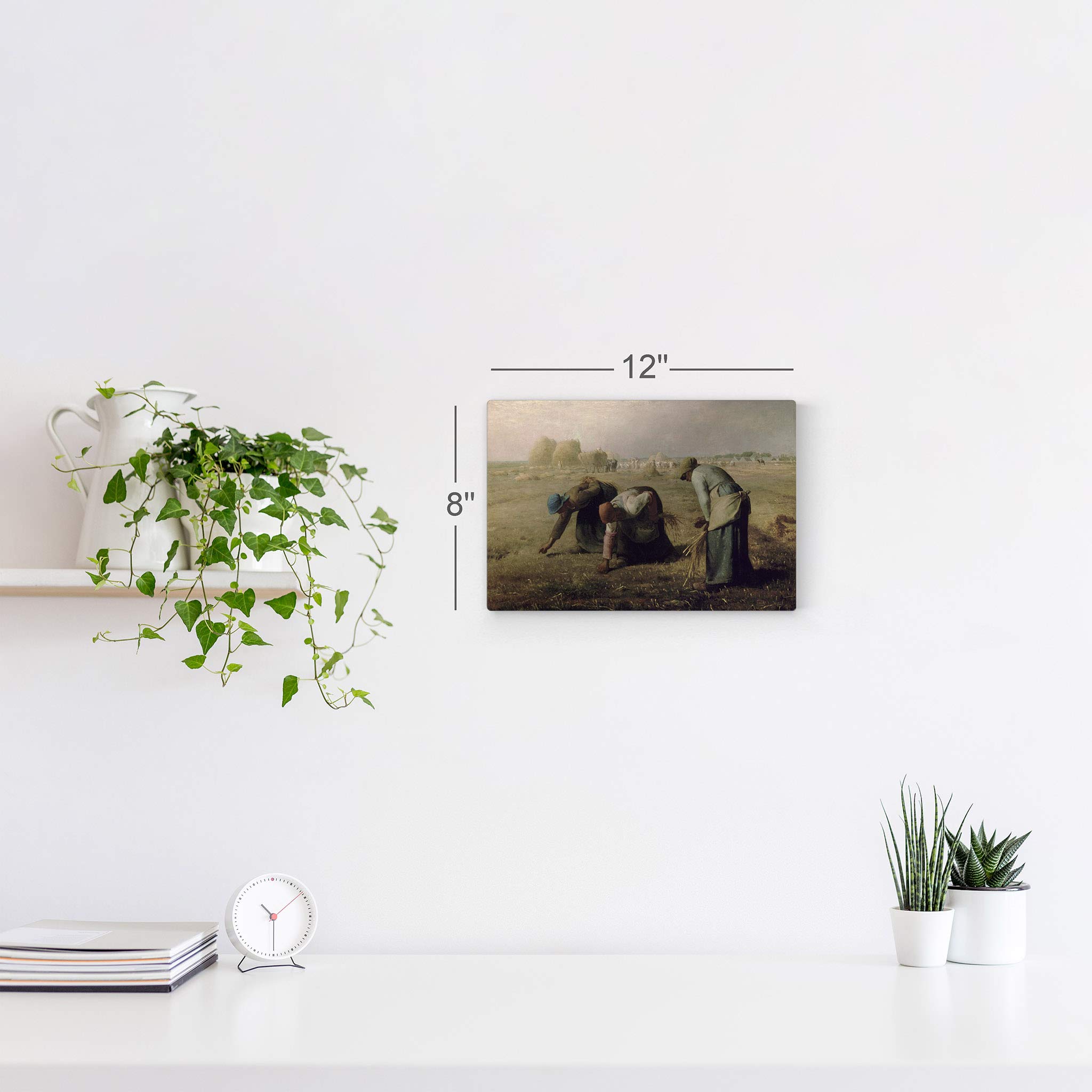 Jean-Francois Millet The Gleaners Classic Art Reproduction - Premium Metal Wall Art Print 30x40 Inch, Famous Oil Painting Home Decor, Ready to Hang, Made in USA - Perfect for Living Room, Bedroom & Office Wall Decor
