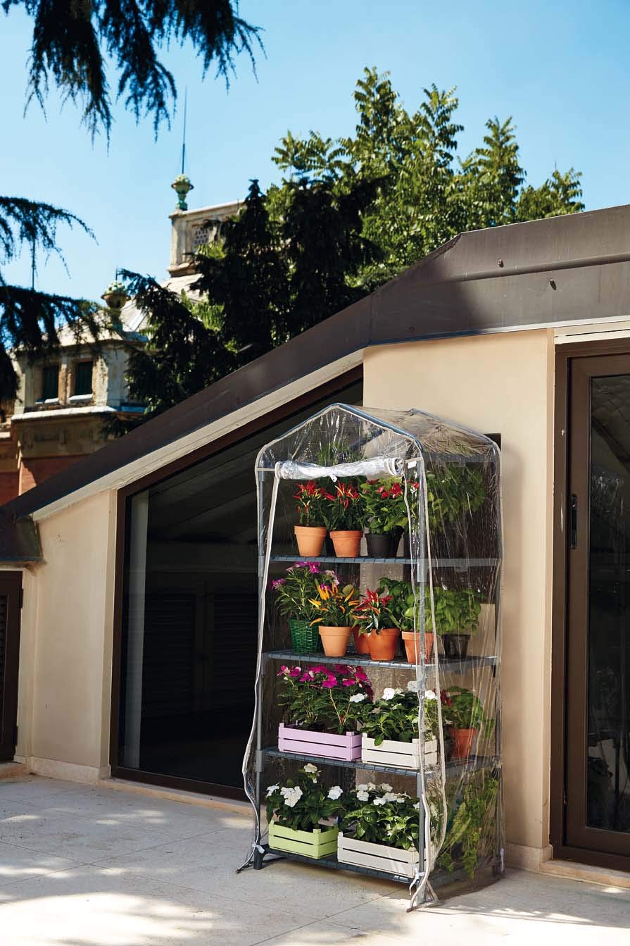 4-Tier Grey Azalea Greenhouse for Indoor/Outdoor Plants - Perfect for Gardening, Flowers, and Herbs