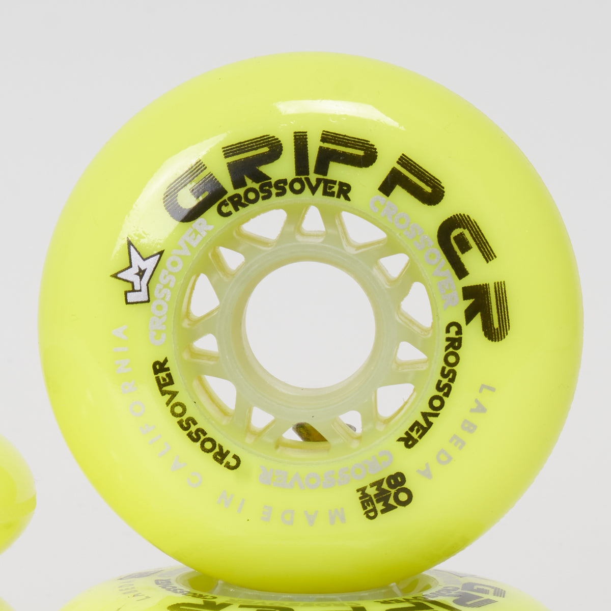 Labeda Gripper Indoor Hockey Wheels - Medium Hardness (72mm, 76mm, 80mm) for Roller Skates & Inline Skates - Perfect for Indoor Rinks, Hockey Games & Roller Derby