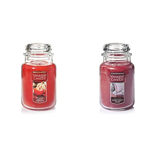 Yankee Candle Large Jar Candle - Apple Pumpkin & Home Sweet Home Scented Candles for Home Decor, Relaxation & Aromatherapy | Perfect for Living Room, Bedroom & Gift Giving
