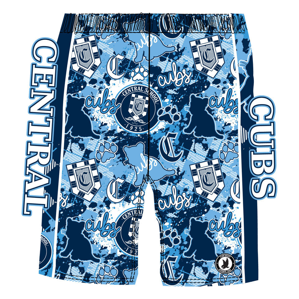 Central School Cubs Boys & Mens Shorts - Comfortable Cotton Athletic Shorts for School, Sports & Casual Wear
