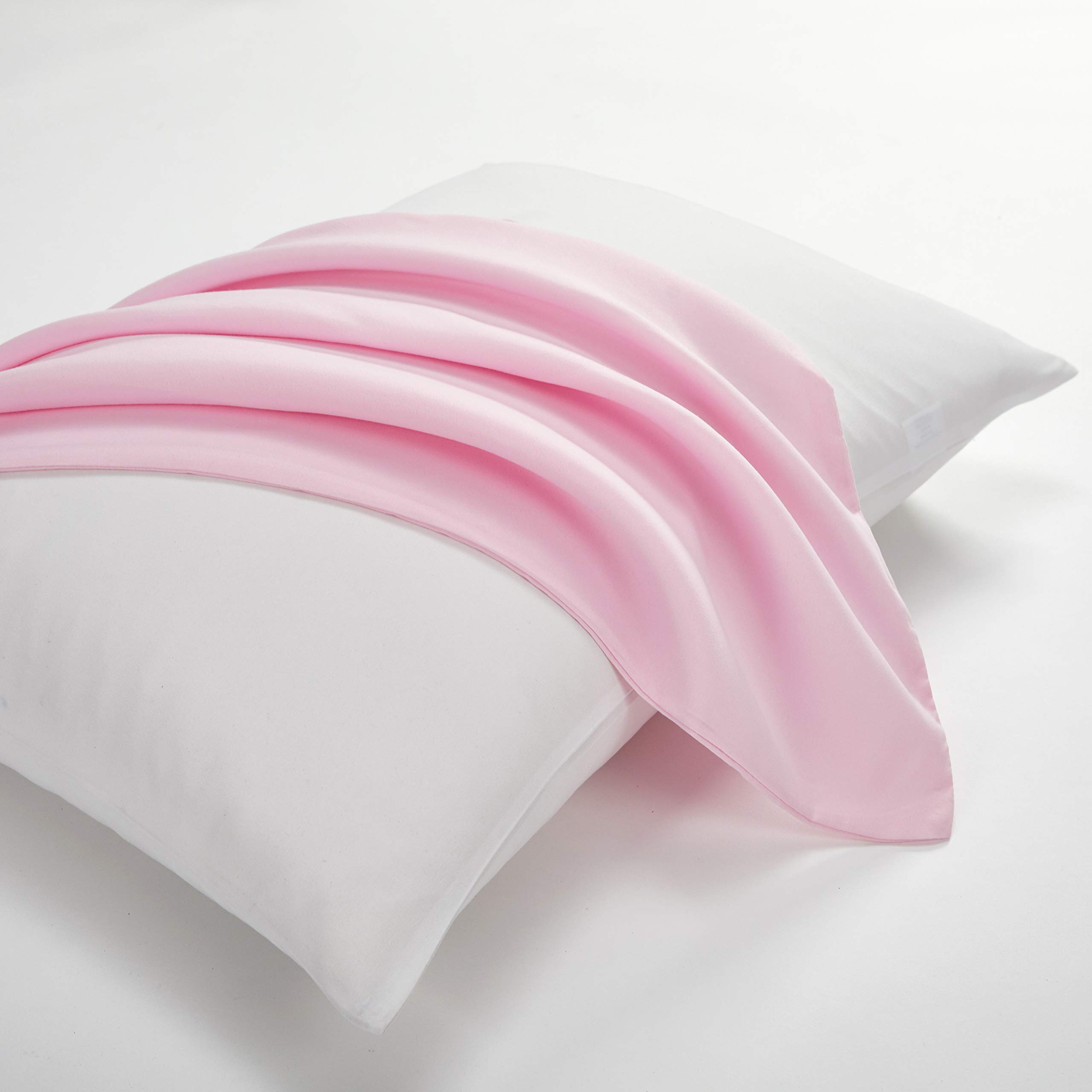 Ultra Soft Microfiber Body Pillow Cover 21x54 Inches with Hidden Zipper - Pink Pillowcase for Pregnancy, Side Sleepers & Comfort - Hypoallergenic Bedding for Couch, Bed & Travel