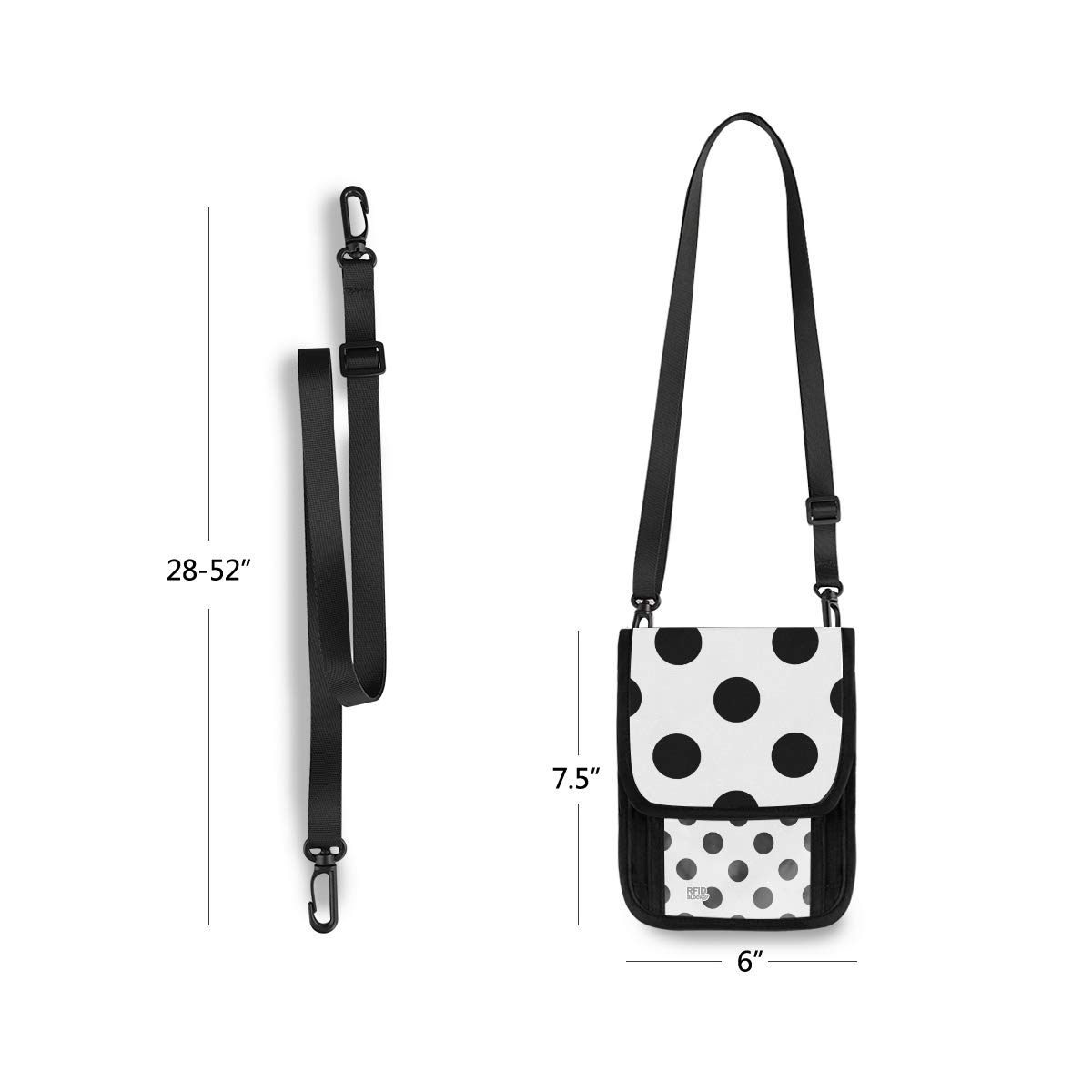 Polka Dot Crossbody Bag for Women - Travel & Daily Use