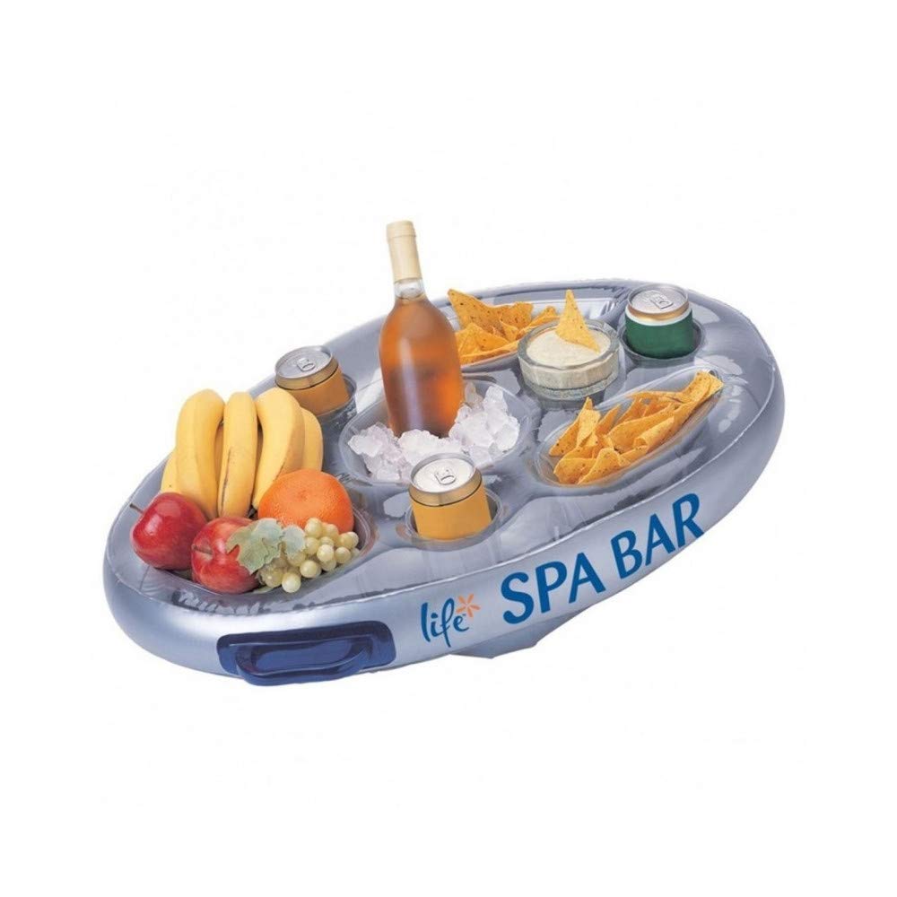 Perfect Pools Official Spa Bar - Inflatable Hot Tub Side Tray for Drinks & Snacks | Durable Floating Drink Holder | Ideal for Pool Parties, Backyard Relaxation & Spa Days
