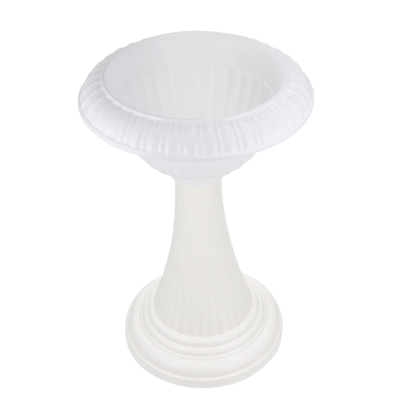 Classic White Roman Pillar Urn Planter - 37x37cm for Wedding, Party & Home Decor - Photography Props, Garden & Porch Front Door Decoration - Perfect for Indoor & Outdoor Use