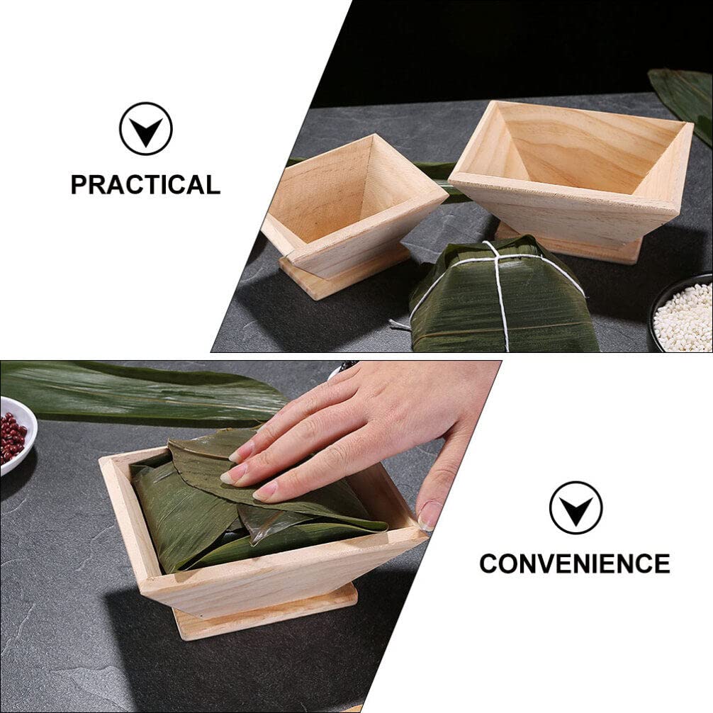 Premium Hemoton Gummy Molds - Square Onigiri & Rice Pudding Baking Molds for DIY Cooking | Traditional Zongzi Maker for Dragon Boat Festival | Wooden Musubi Mold for Rice Dumplings & Asian Desserts | Perfect for Home Baking, Party Snacks & Cultural Celebrations