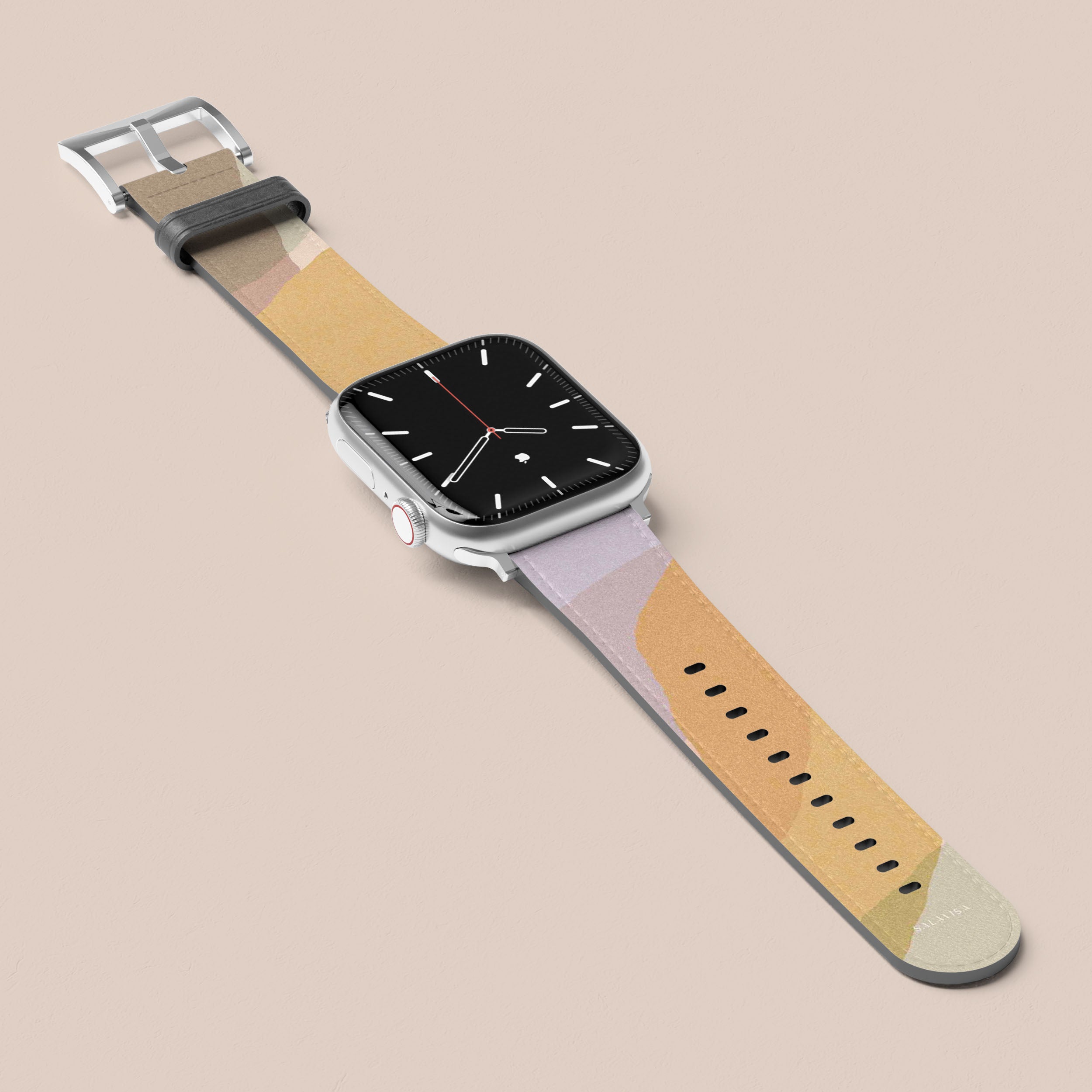 Orange Layers Apple Watch Band - Soft Silicone Replacement Strap for Apple Watch Series 9/8/7/6/SE - Comfortable & Durable Sport Band for Workout, Running & Daily Wear