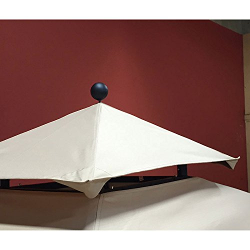 Garden Winds Replacement Canopy for Windsor Grill Gazebo - Riplock 350 Beige - Fits Model L-GG054PST Only - Durable Outdoor Shade Cover for Patio, Deck, and Backyard Protection