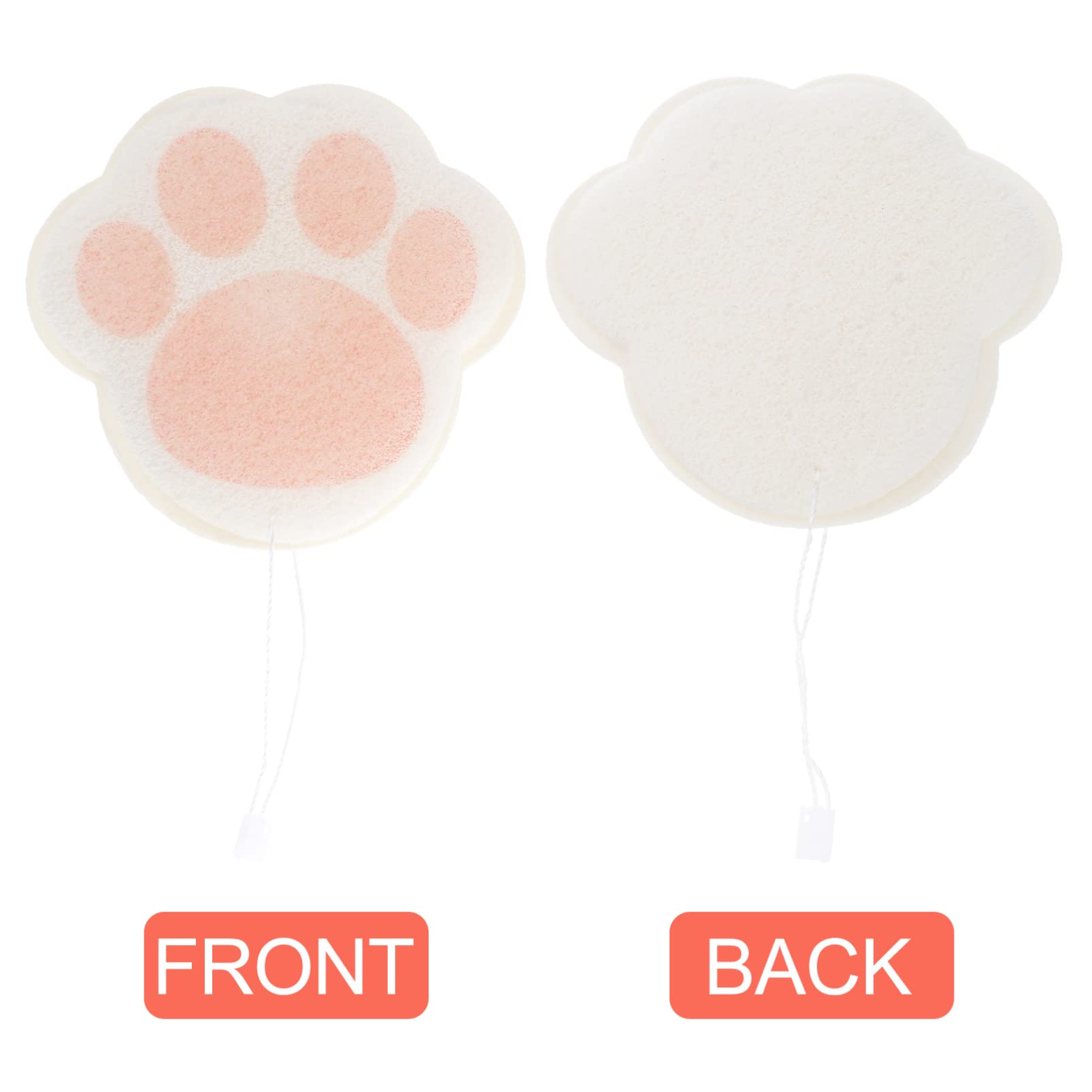 Cat Paw Shaped Bath Sponge - Soft Body & Face Cleansing Pads for Shower, Spa & Skin Massage - Exfoliating & Gentle Skin Care for Women & Men - Perfect for Daily Bath, Relaxation & Gift Giving