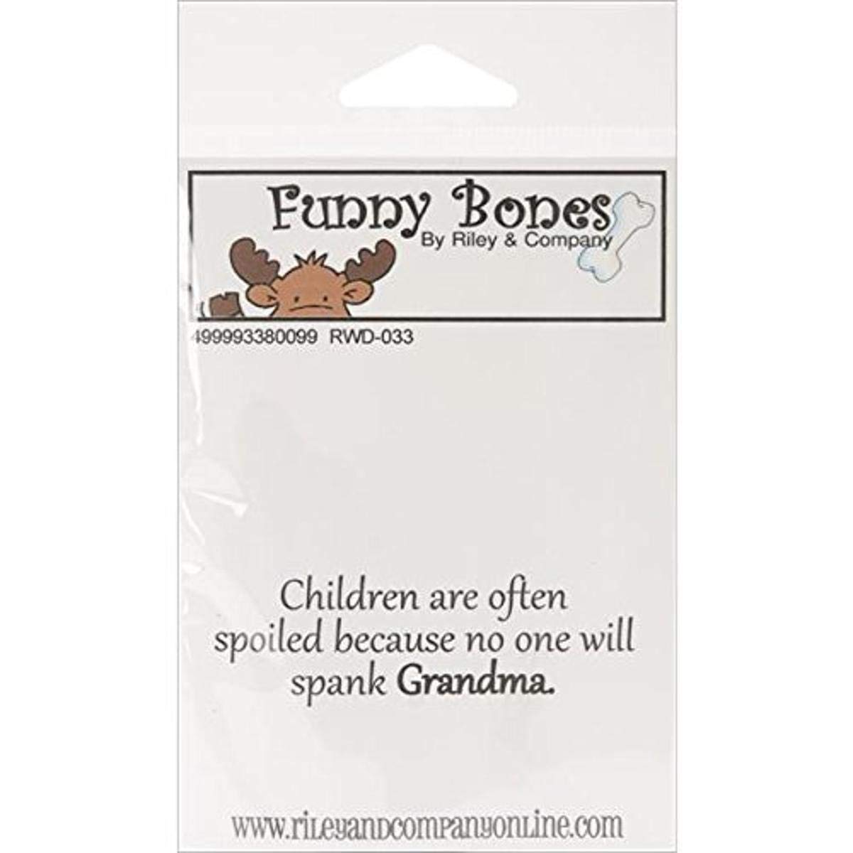 Riley & Company Funny Bones Cling Mounted Stamp - 2.75 x 0.75 Inch Humorous Rubber Stamp for Card Making, Scrapbooking & DIY Crafts - Perfect for Greeting Cards, Gift Wrapping & Funny Messages