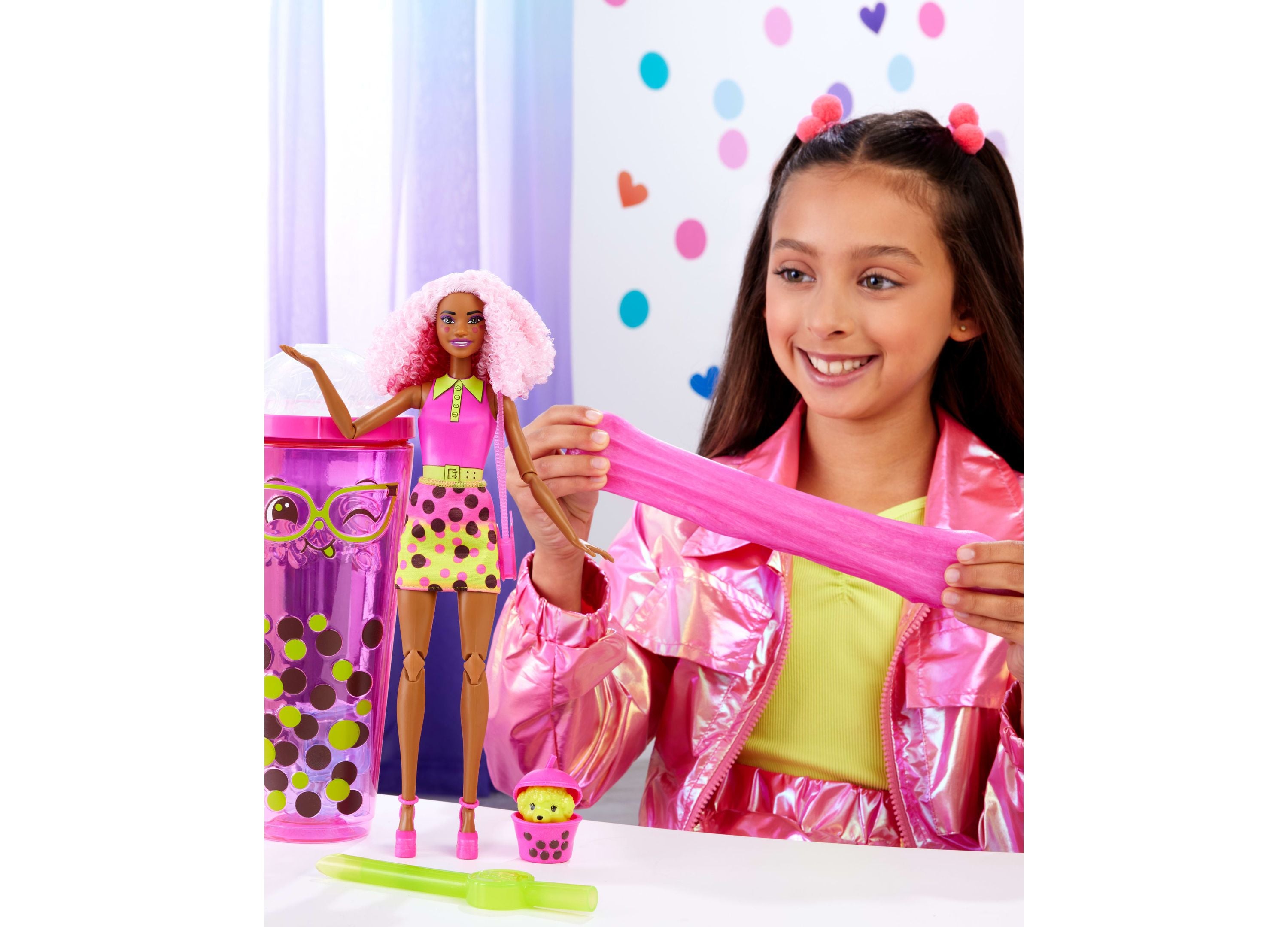 Barbie Pop Reveal Bubble Berry Bliss Scented Tea Series Fashion Doll with 5 Surprise Accessories - Perfect for Kids Birthday Gifts & Collectible Display