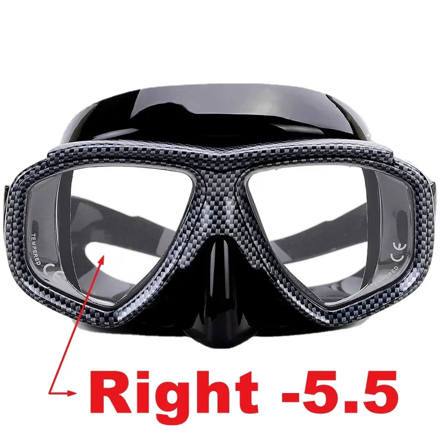 Aleefa Unisex Anti-Fog Swimming Goggles with Tempered Glass Lens for Myopia - PC & Silicone Design - Perfect for Pool, Beach & Competitive Swimming