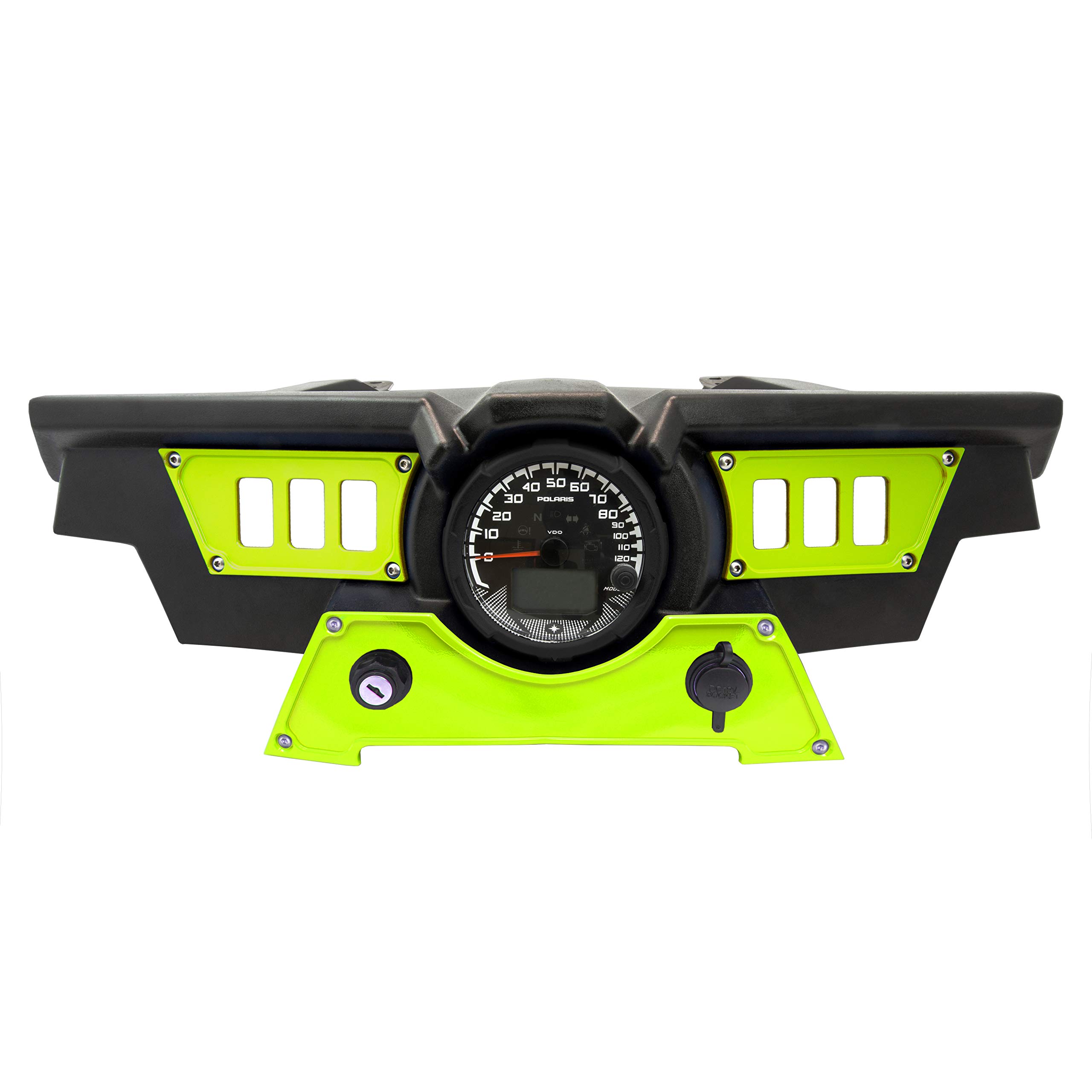 STV Motorsports SDP6 Aluminum Dash Panel Rocker Switch Plates for Polaris RZR XP 1000 - 6 Switch Mounting Plate in Lime Green (Perfect for Off-Road, Racing & Custom UTV Accessories)