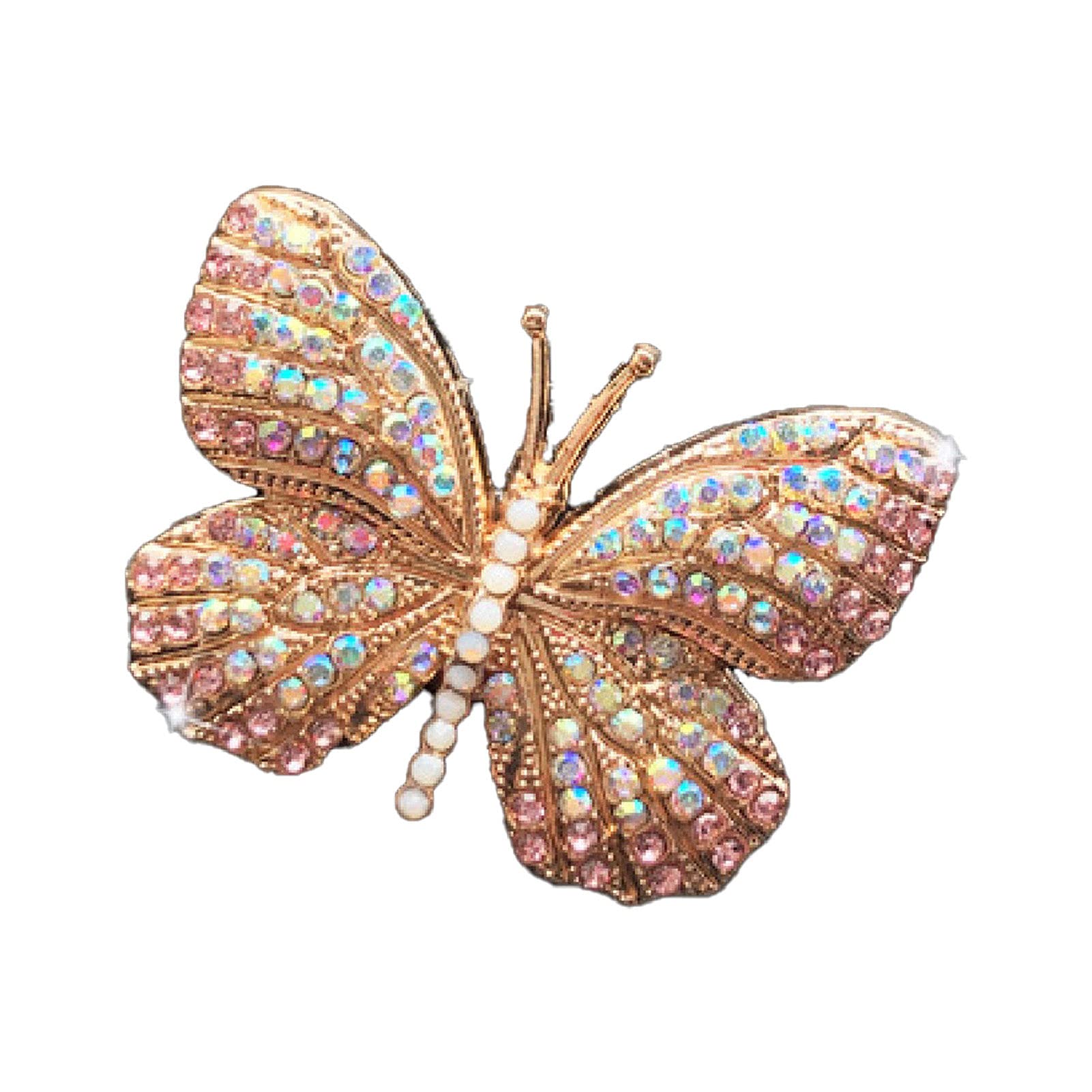 Newrys Butterfly Shape Car Aromatherapy Perfume Clip Diffuser - Alloy Air Vent Freshener for Cars, Home & Office | Pink Scented Gift for Women & Men | Perfect for Daily Commute & Travel