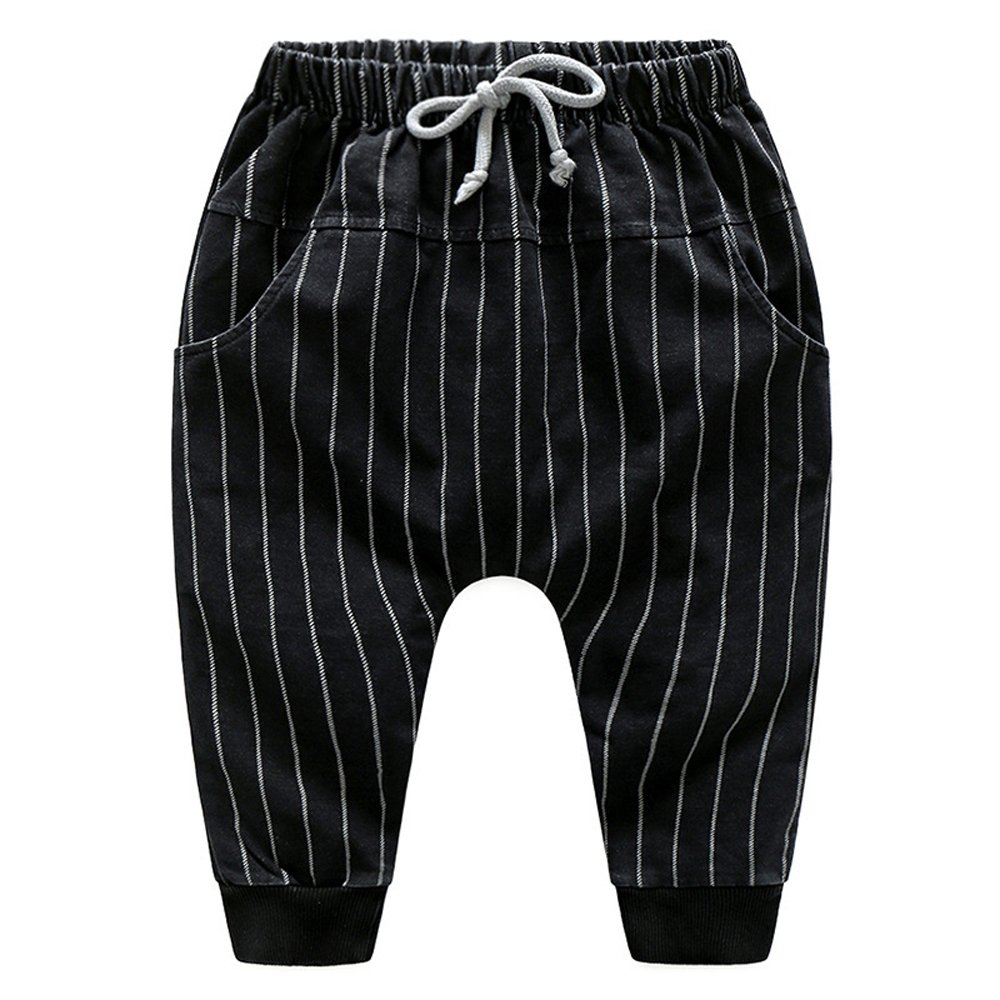 Stylish Striped Denim Harem Pants for Baby Boys & Kids - Comfortable Casual Wear for Playtime & Everyday Outfits