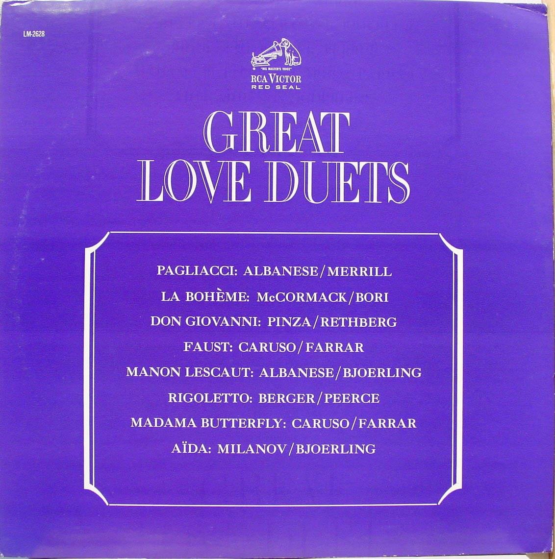 Various Great Love Duets Vinyl Record - Classic Romantic Songs for Couples, Date Nights & Wedding Anniversaries