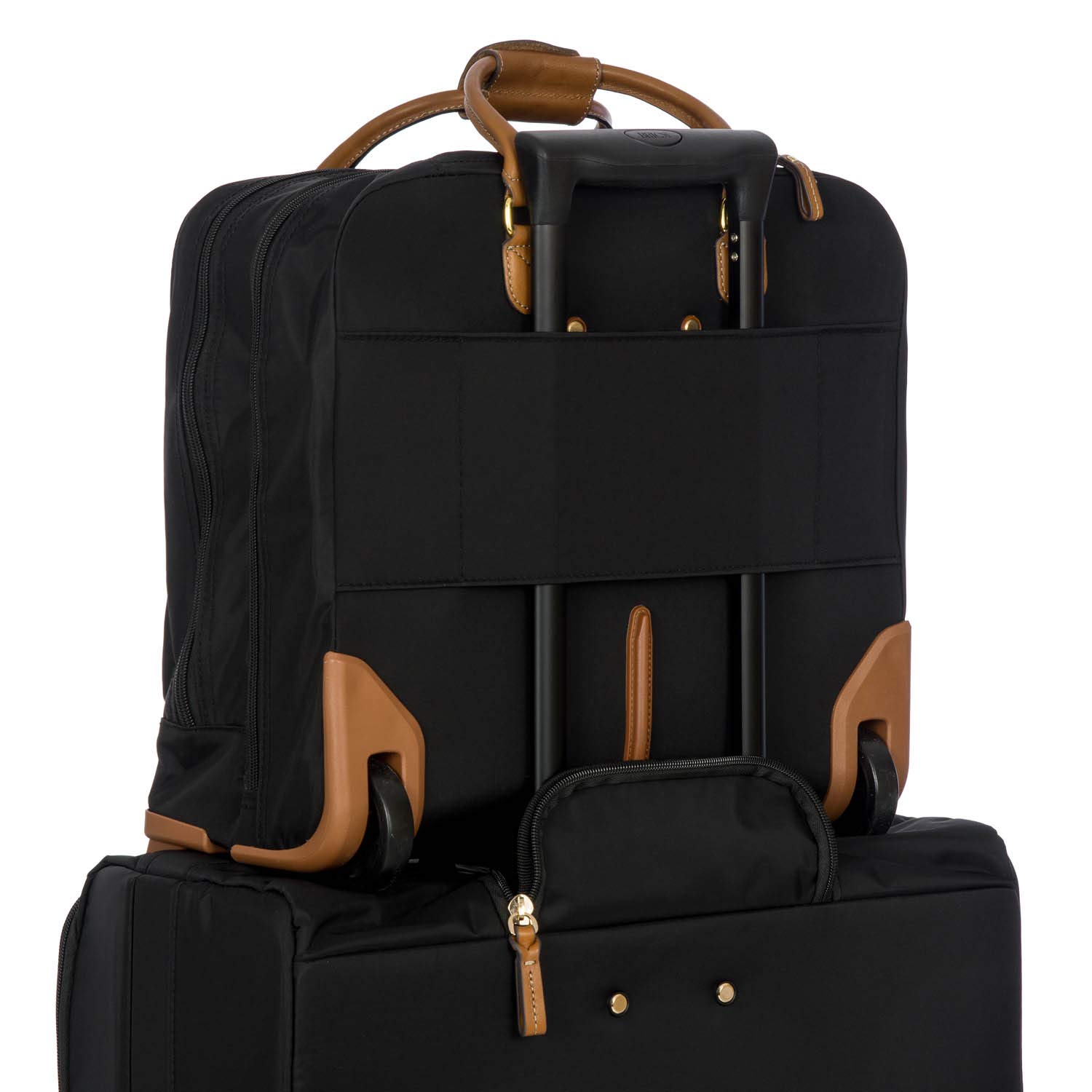 Bric's X-Bag X-Travel 2.0 Pilot Rolling Carry On Luggage - 14 x 15.5 Inch Business Laptop Bag for Air Travel - Black Premium Cabin Suitcase for Business Trips & Weekend Getaways