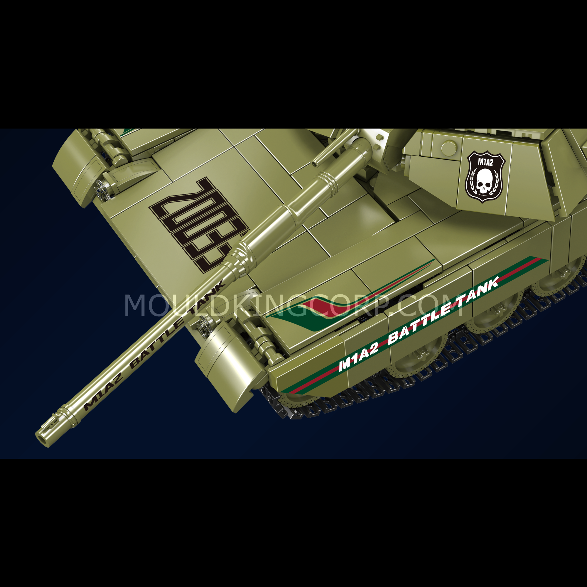 Mould King 20033 MIA2 Main Battle Tank Building Set - 1,168 Piece Military Model Kit for Adults | Realistic Army Tank Toy for Collectors & Display | Perfect for War History Enthusiasts & STEM Education