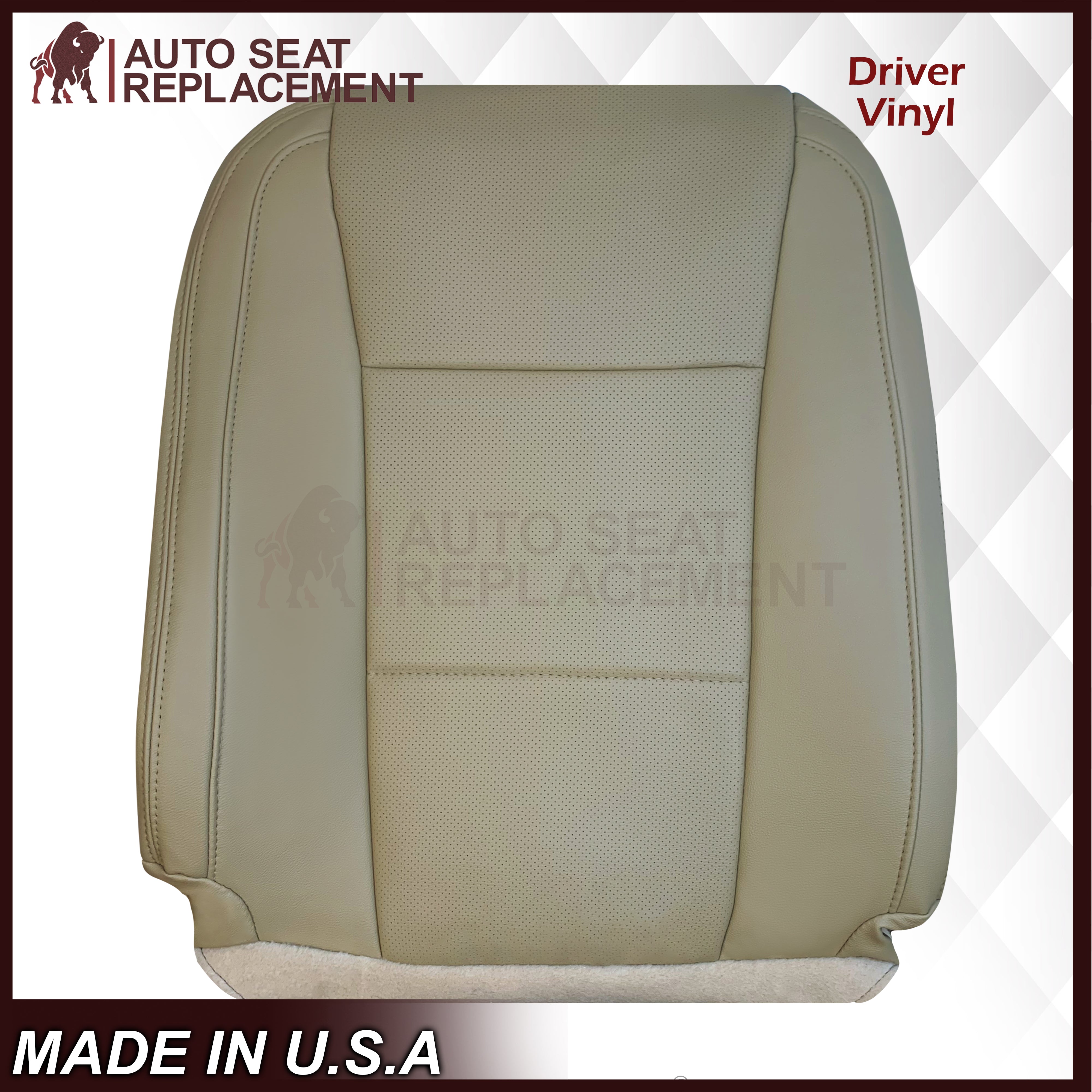 2015-2017 Ford F-150 Lariat Light Cashmere Tan Replacement Seat Covers - Genuine Leather or Synthetic Leather Options - Perfect for Car Interior Upgrade & Protection