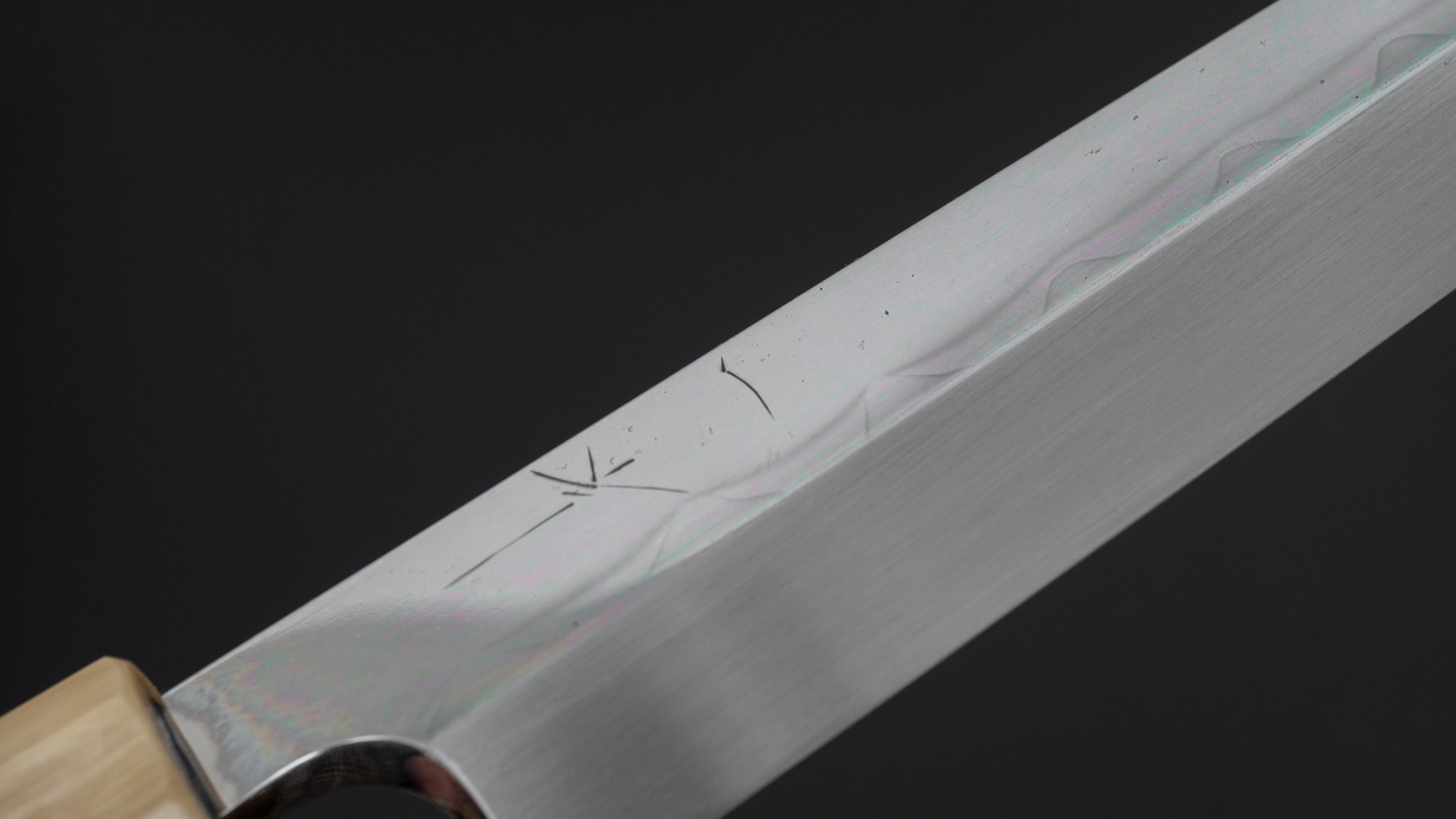 Premium Hitohira Togashi Blue #2 Steel Notaremon Mizu Honyaki Yanagiba 300mm Sushi Knife with Taihei Makassar Ebony Handle & Saya - Perfect for Sushi Chefs & Japanese Cuisine Preparation