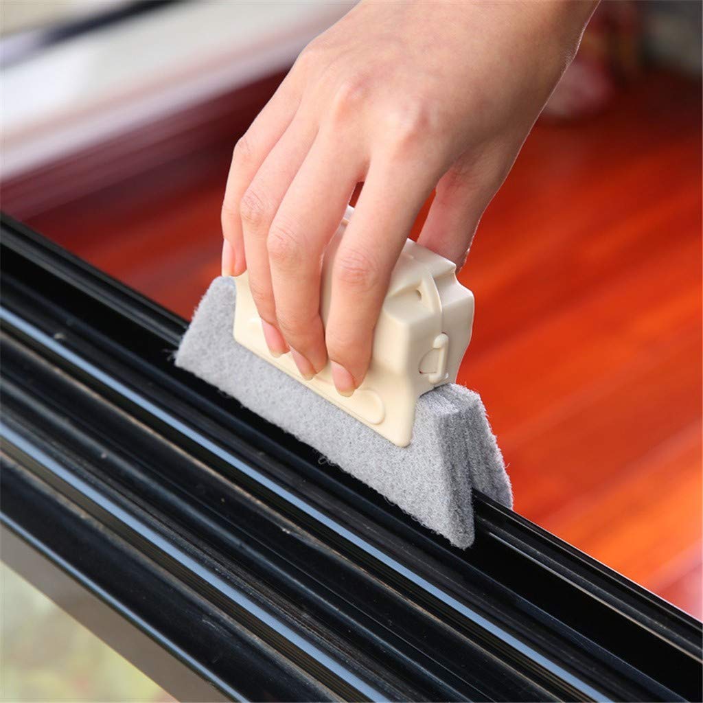Window Track Cleaning Brush - Handheld Groove Cleaner for Home & Office