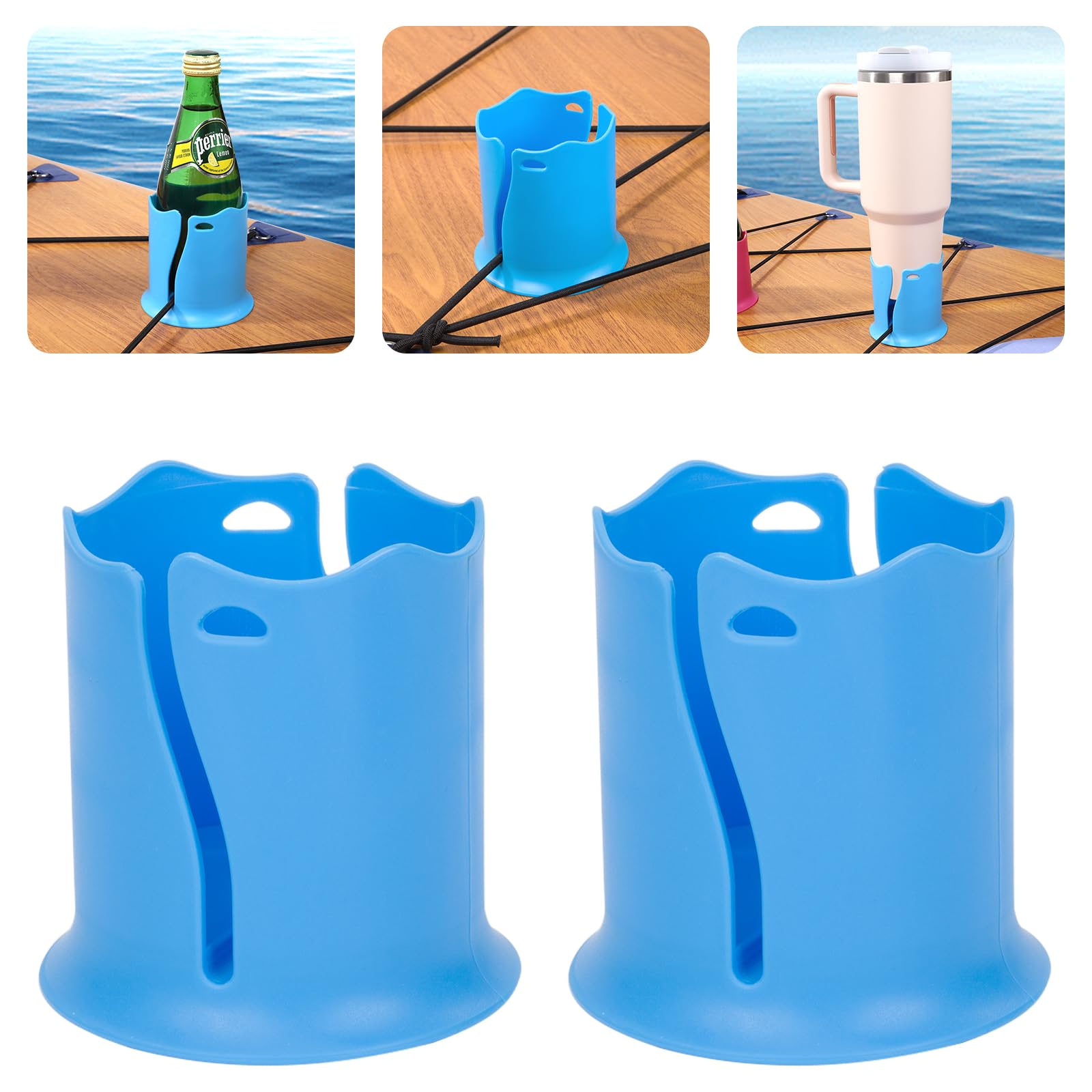 2 Piece Universal Anti-Tip Paddleboard Cup Holder - Kayak Drink Holder for SUP & Canoe Accessories | Perfect for Kayaking, Fishing & Outdoor Water Sports