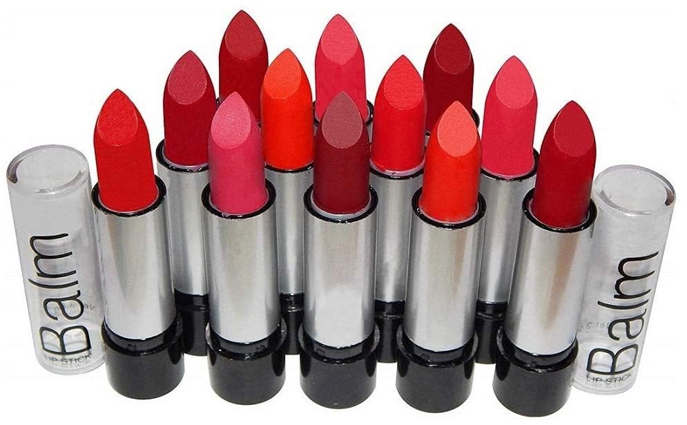 Freecloud 12-Piece Matte Lipstick Set - Long Lasting Moisturizing Lip Balm (Multicolor) for Everyday Wear, Parties & Special Occasions