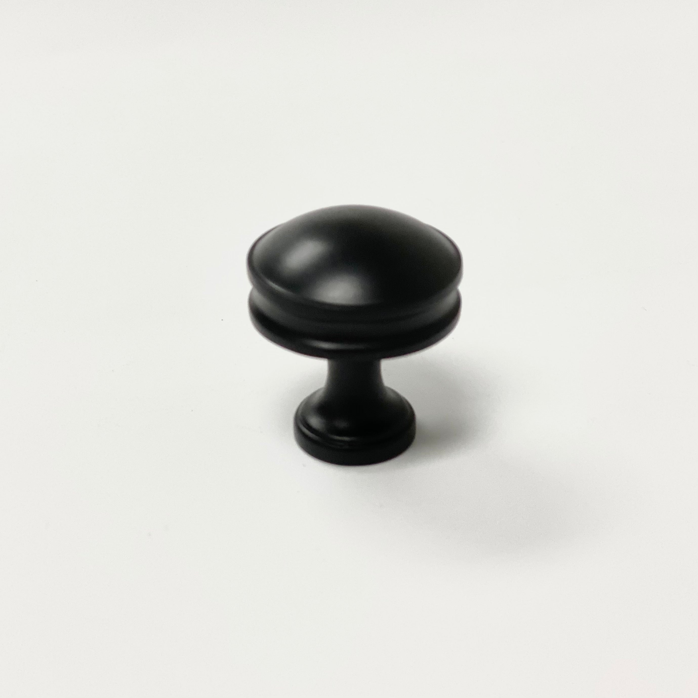 Matte Black Round Cabinet Knob - Modern Matte Finish Pull Handle for Kitchen Cabinets, Dressers & Furniture - Easy to Install Hardware for Home Renovation & DIY Projects