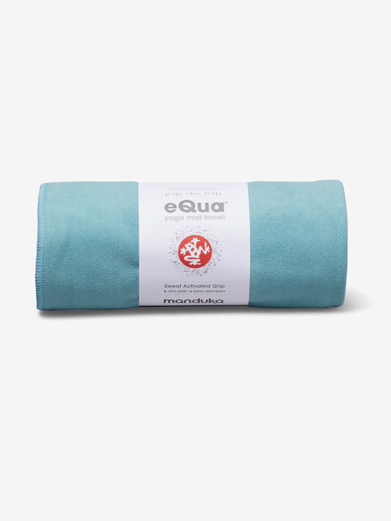 Manduka eQua Yoga Mat Towel - Non-Slip, Absorbent & Eco-Friendly for Hot Yoga, Bikram & Pilates - Perfect for Home, Studio & Travel Workouts