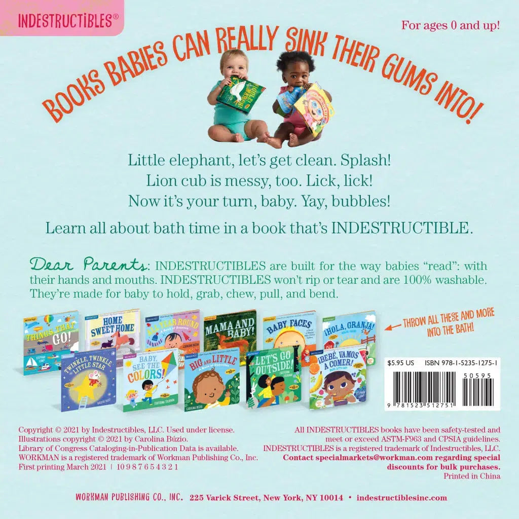 Indestructible Baby Books - It's Bath Time | Waterproof & Tear-Proof for Toddlers | Perfect for Bathtime Play & Early Learning