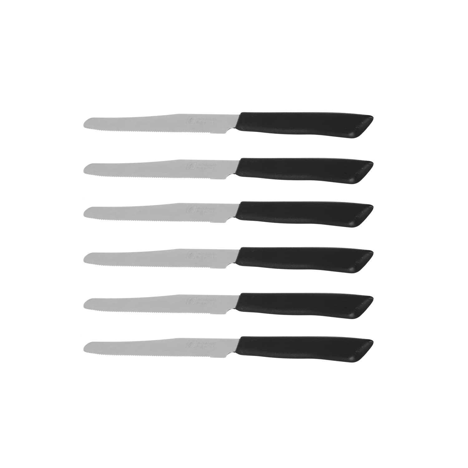 Premium Italian Knives 6-Piece Set - High-Quality Stainless Steel Kitchen Knives for Cooking, Slicing & Dicing - Perfect for Home Chefs & Professional Kitchens (Black)