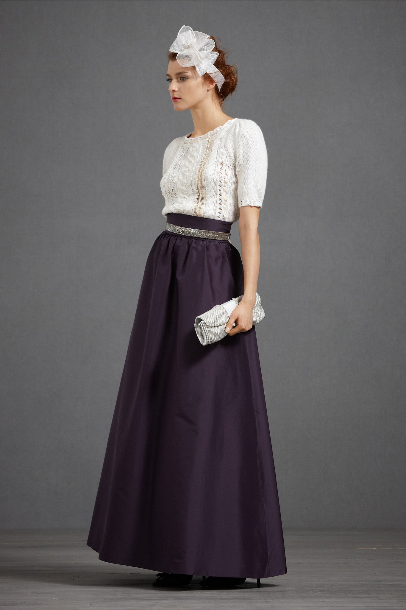 BHLDN Hitherto Beatific Ball Skirt in Aubergine - Elegant Formal Dress for Weddings, Prom & Special Occasions