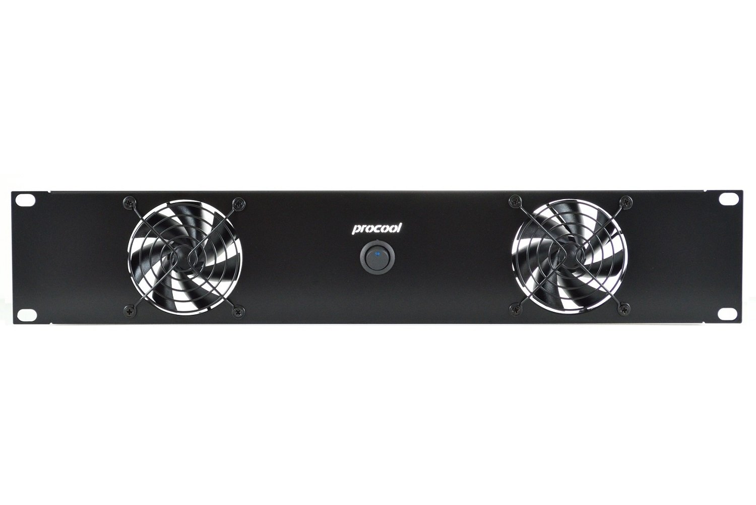 PROCOOL SXT280 2U Silent Temperature Controlled Rack Mount Fan - Intake/Exhaust Airflow for Home Theater, AV Cabinet, Server Room & Recording Studio Cooling - Network Broadcast Equipment Cooling Solution