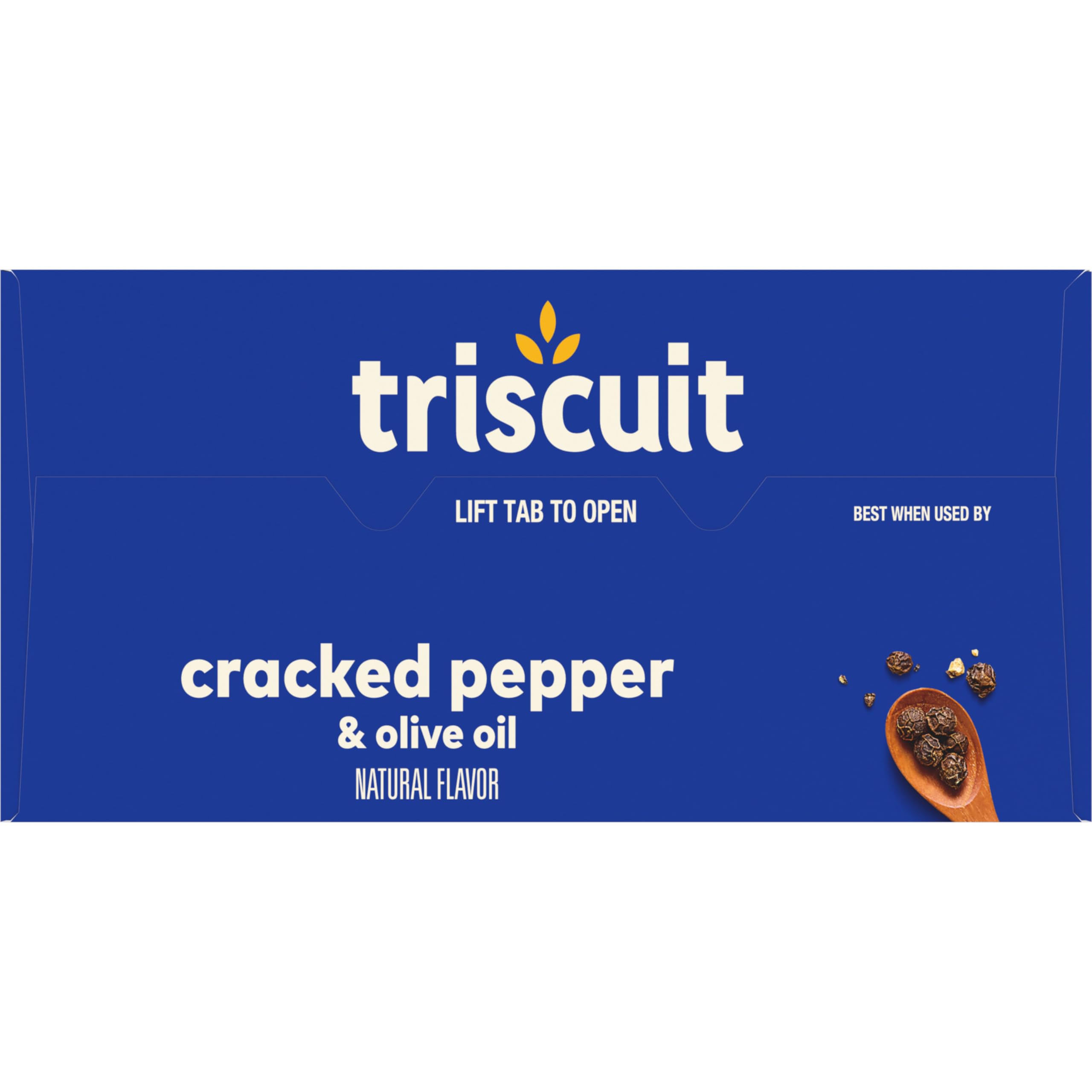 Triscuit Cracked Pepper & Olive Oil Whole Grain Wheat Crackers - Healthy Lunch Snacks, Bulk Pack of 6 (8.5 oz Boxes) - Perfect for Office, School & Picnics